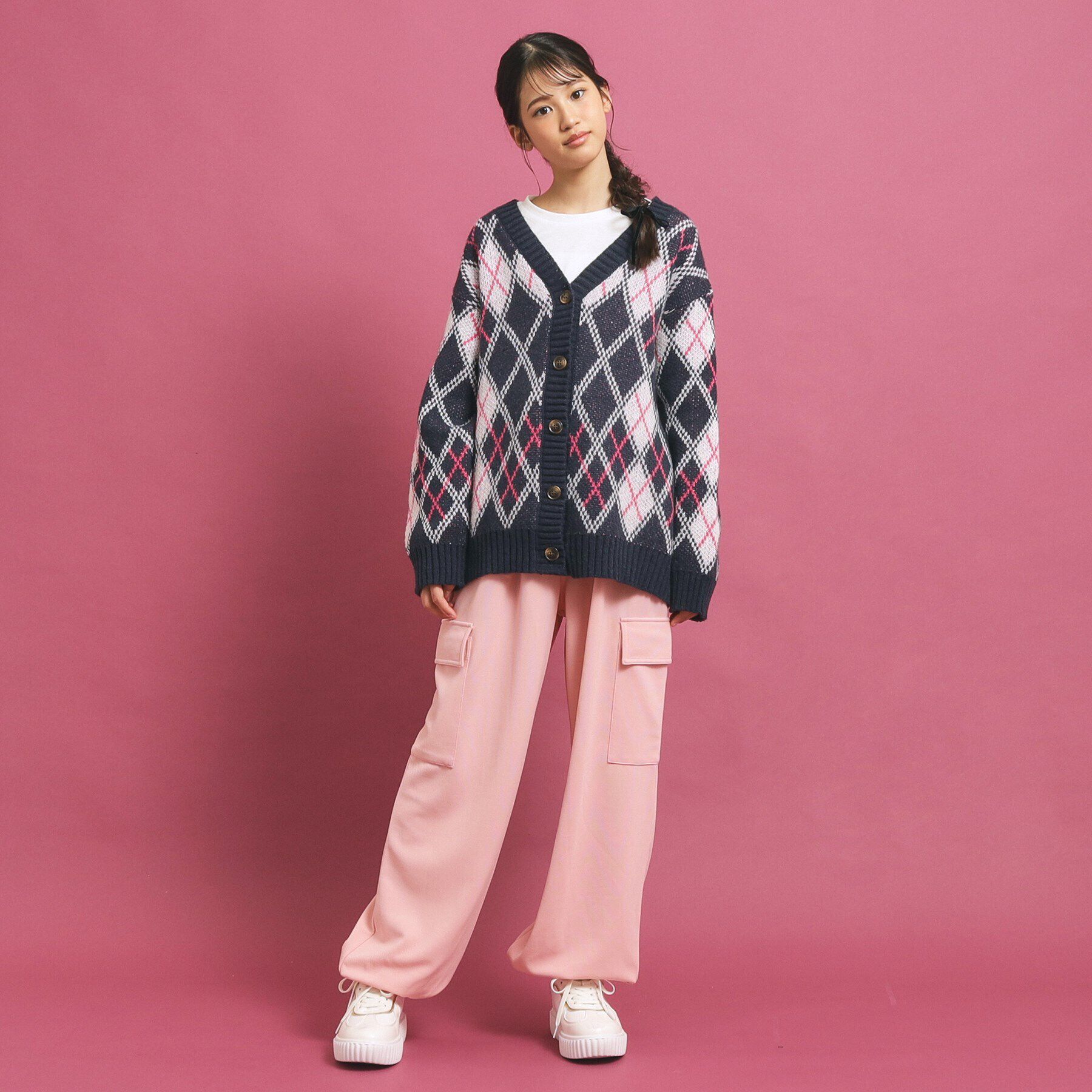 PINK-latte「モヘヤタッチニットカーディガン」|カーディガン|