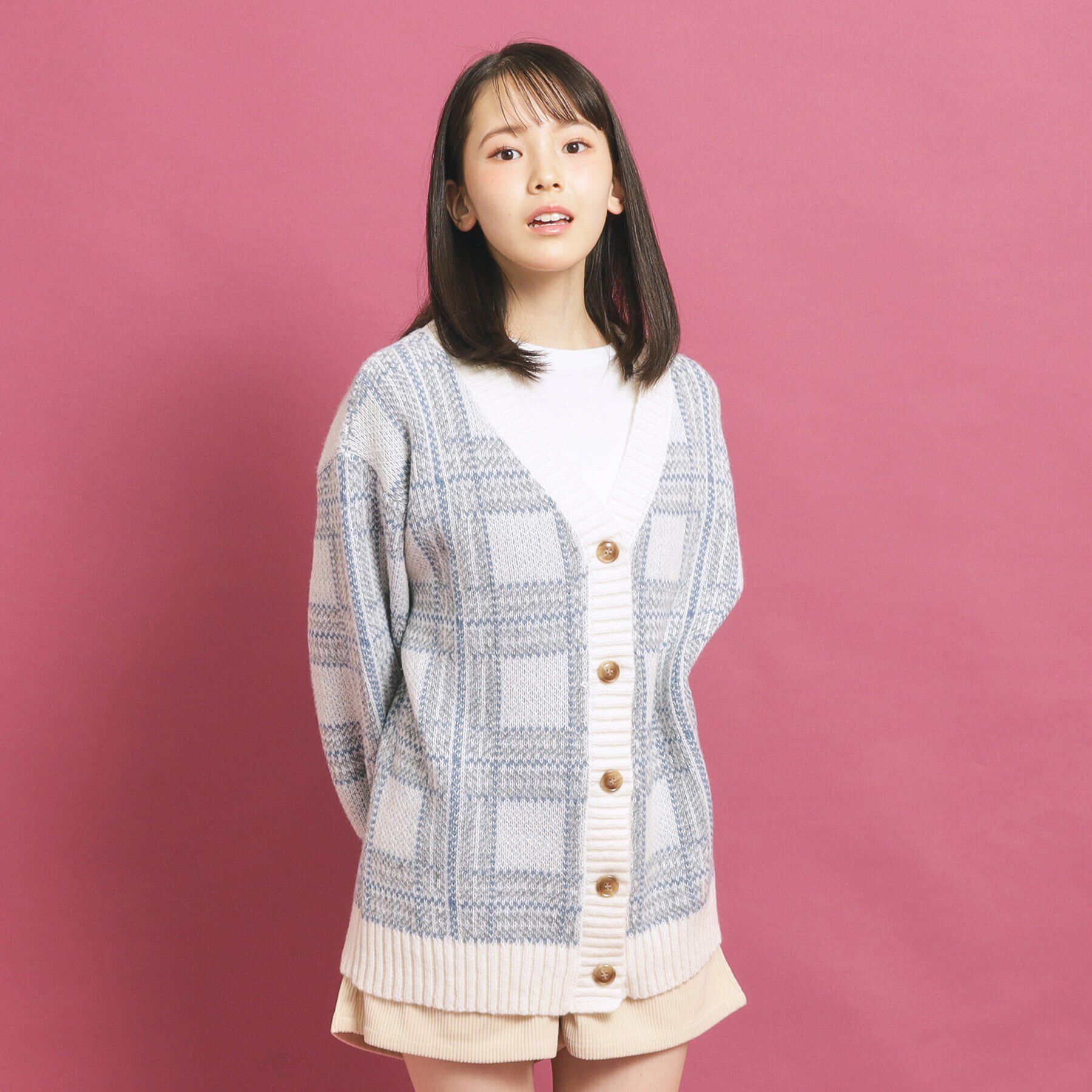 PINK-latte「モヘヤタッチニットカーディガン」|カーディガン|