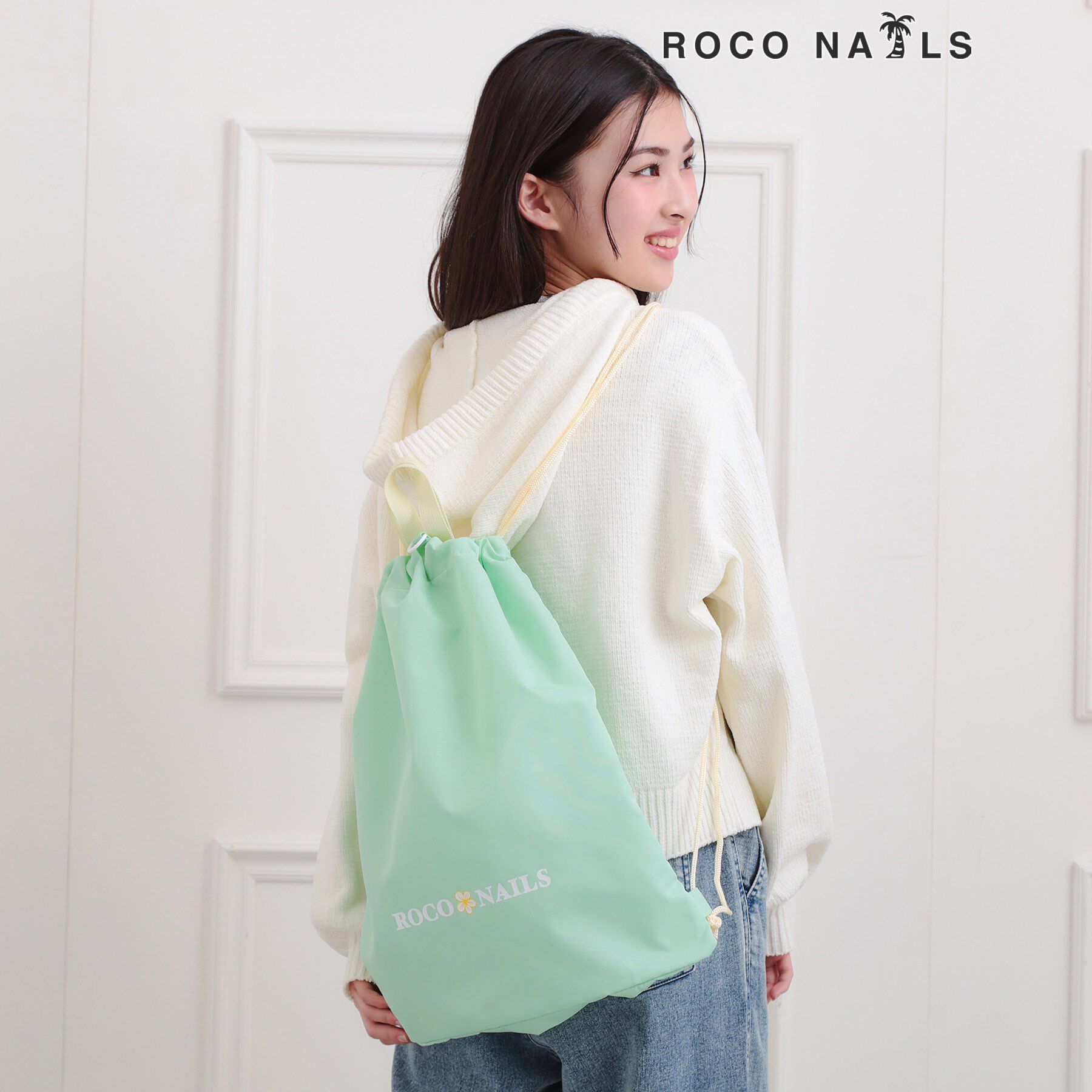 PINK-latte「【ロコネイル ROCO NAILS】ナップサック」|リュック|ミントグリーン(02