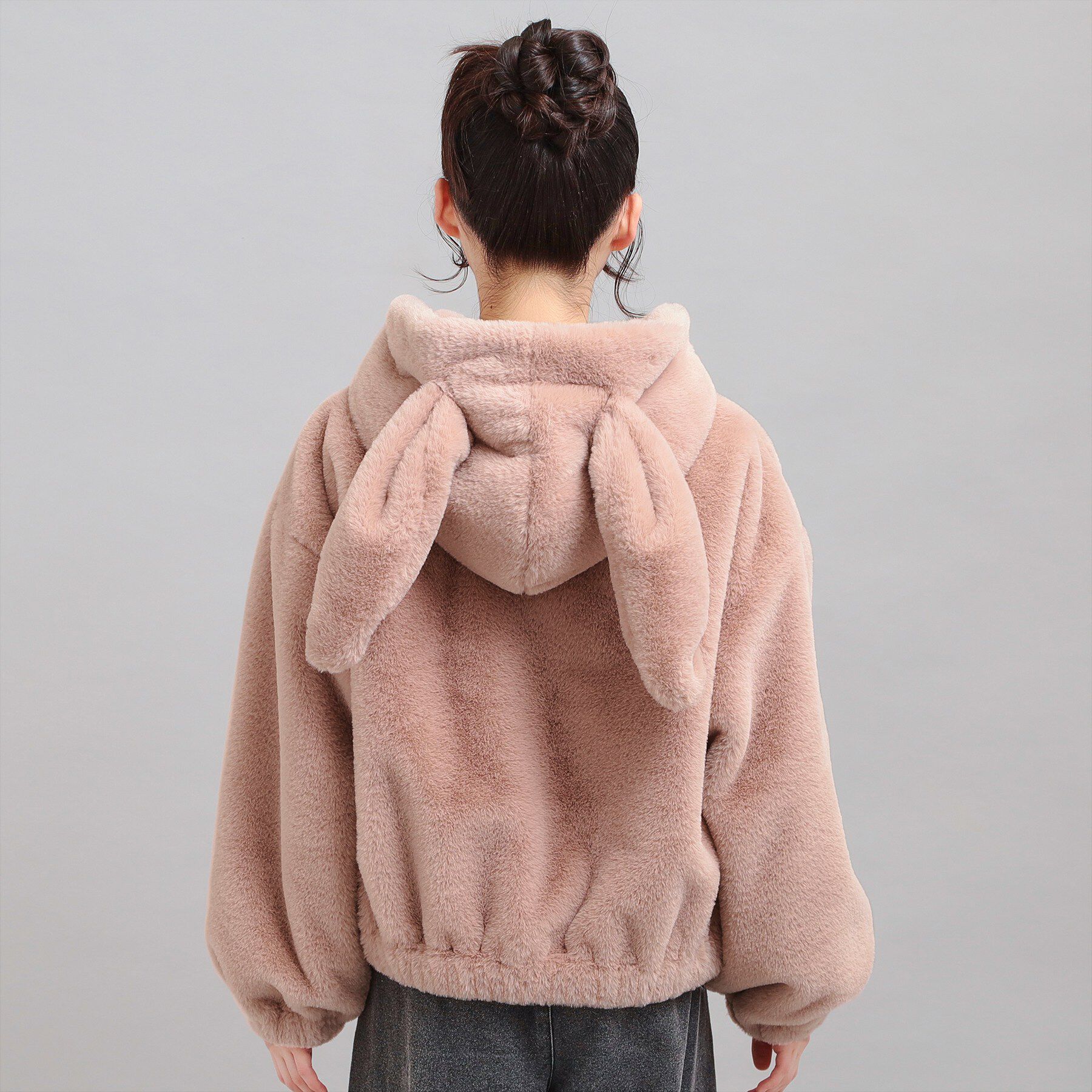 PINK-latte「耳付きフェイクファーブルゾン」|ブルゾン・スタジャン|