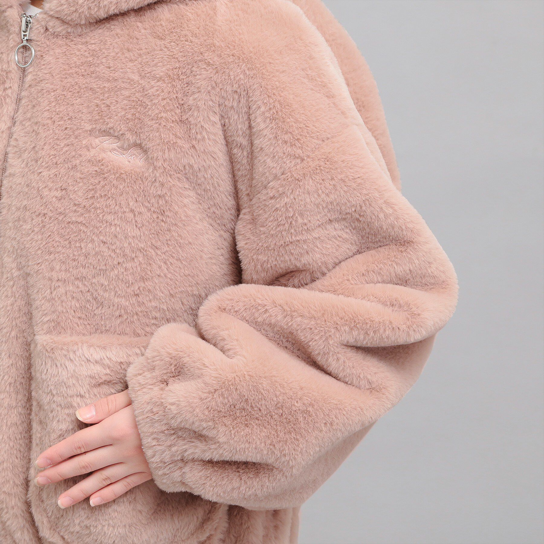 PINK-latte「耳付きフェイクファーブルゾン」|ブルゾン・スタジャン|