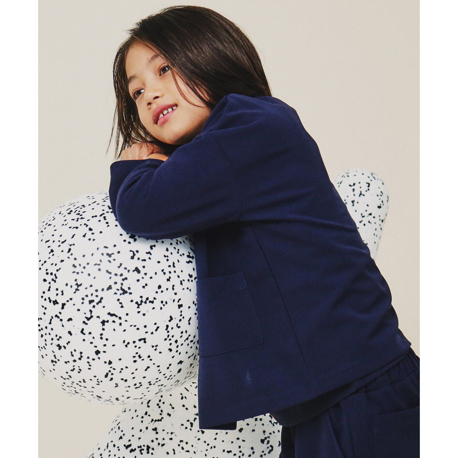 THE SHOP TK「【120－160】カットジョーゼットジャケット/セットアップ可・洗濯機OK」|カーディガン|