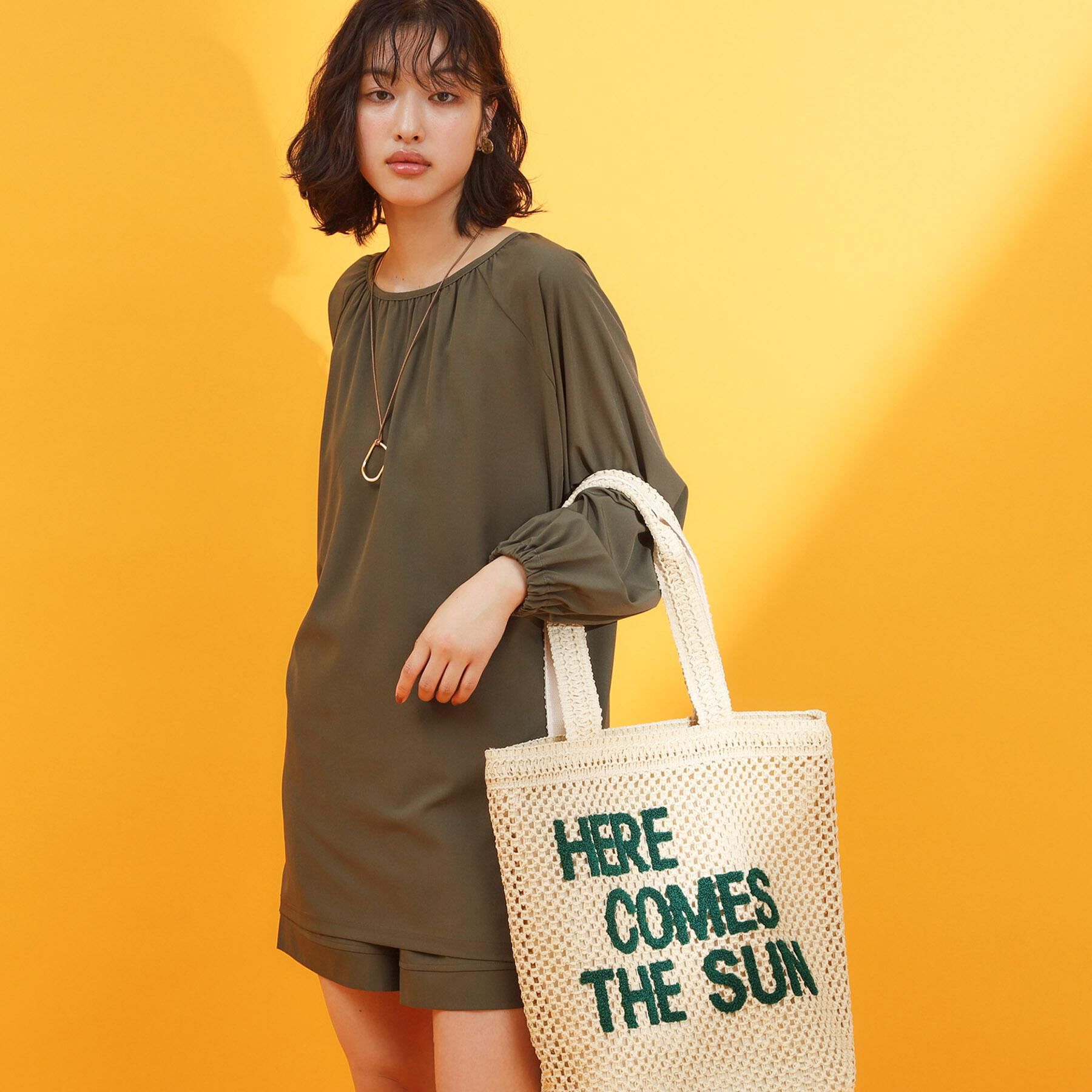 THE SHOP TK「【mizugiwa/ラッシュガード】ギャザーチュニック/前後2WAY/セットアップ可/接触冷感/UV」|シャツ・ブラウス|