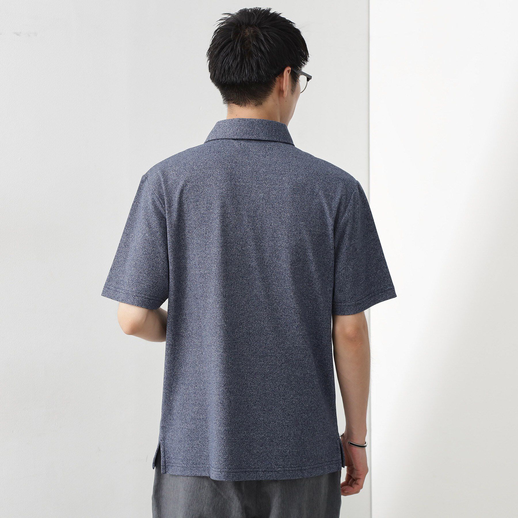 THE SHOP TK「ギミックメランジ天竺ポロシャツ」|ポロシャツ|