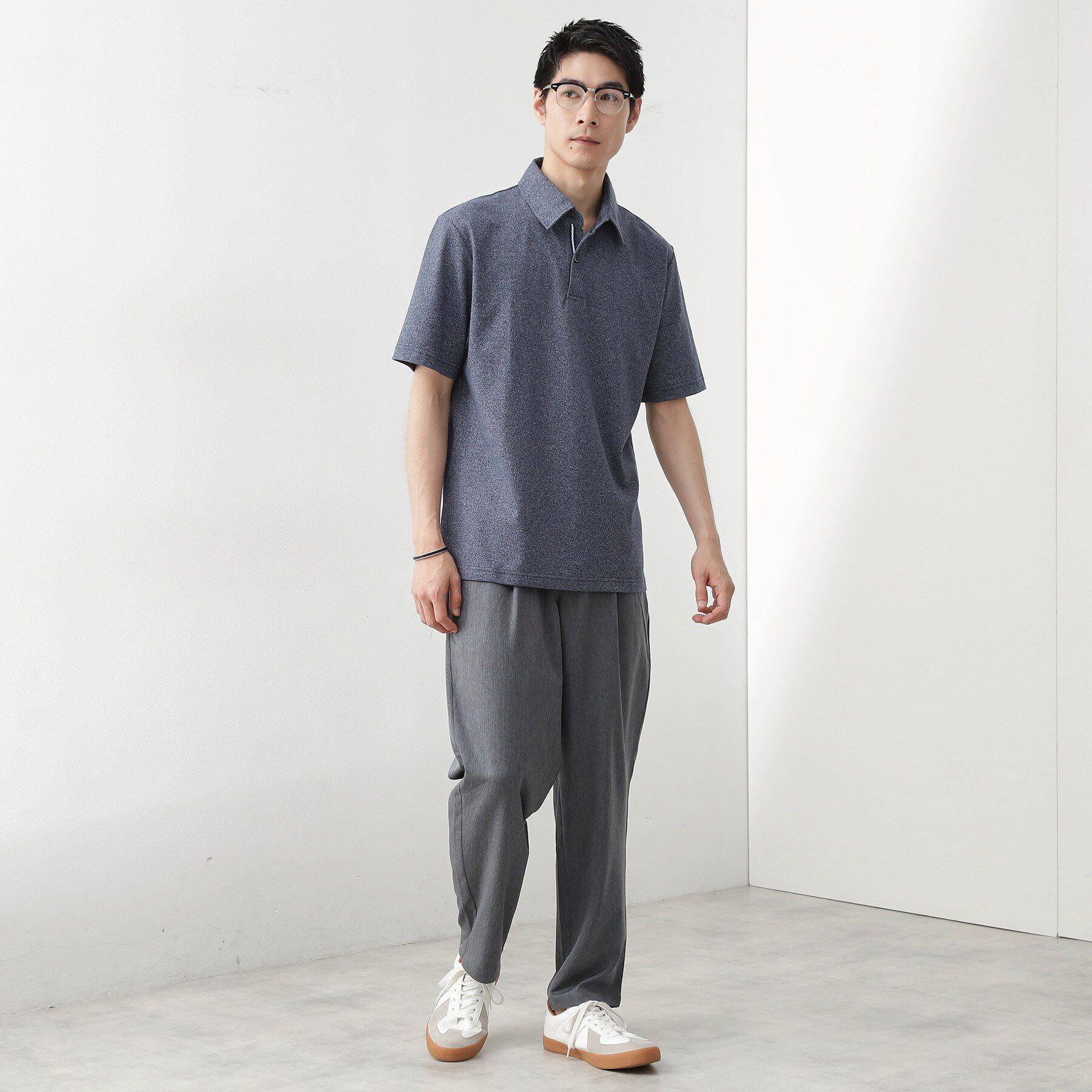 THE SHOP TK「ギミックメランジ天竺ポロシャツ」|ポロシャツ|