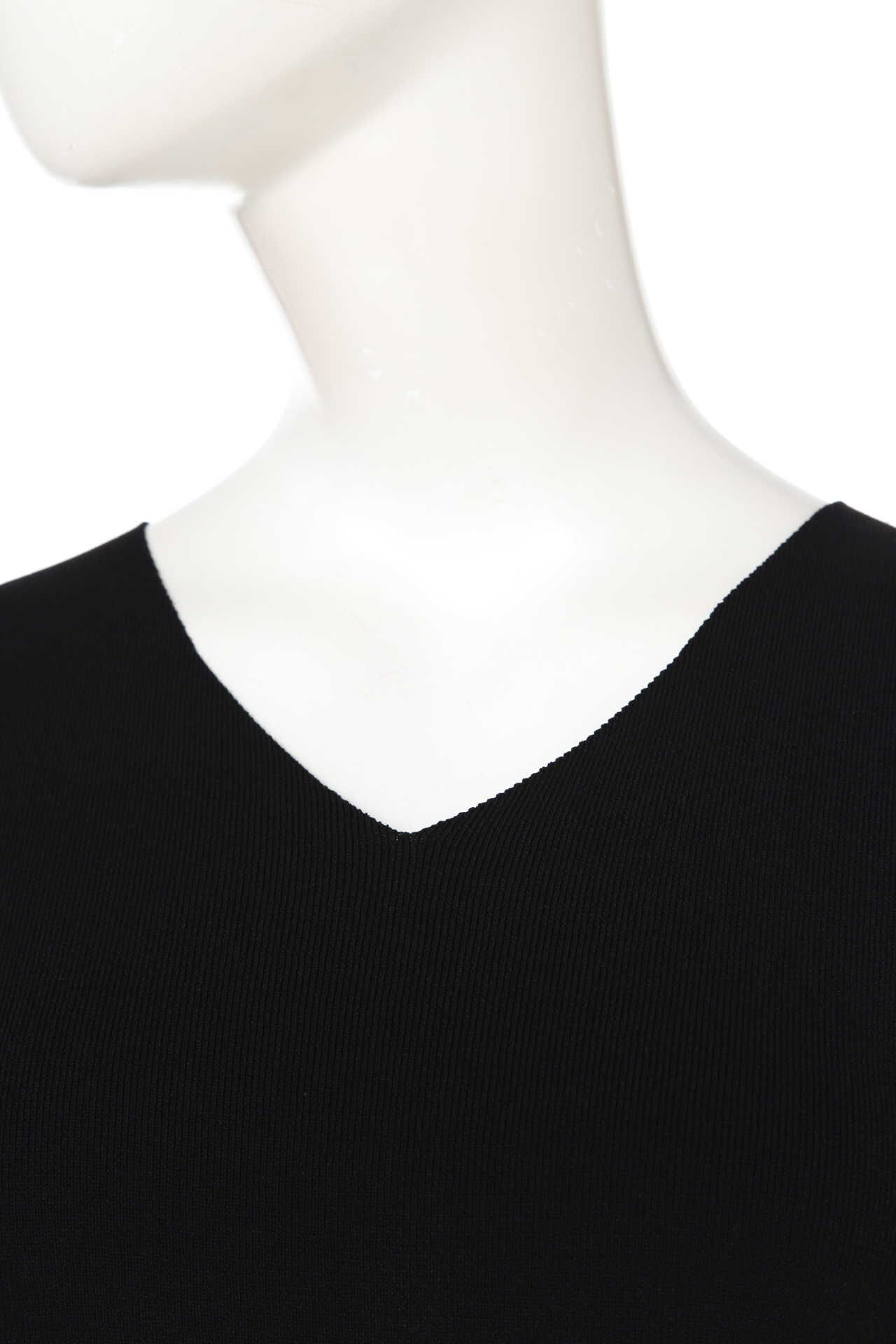  「総針Vネック5分袖ニット」|ニット・セーター|