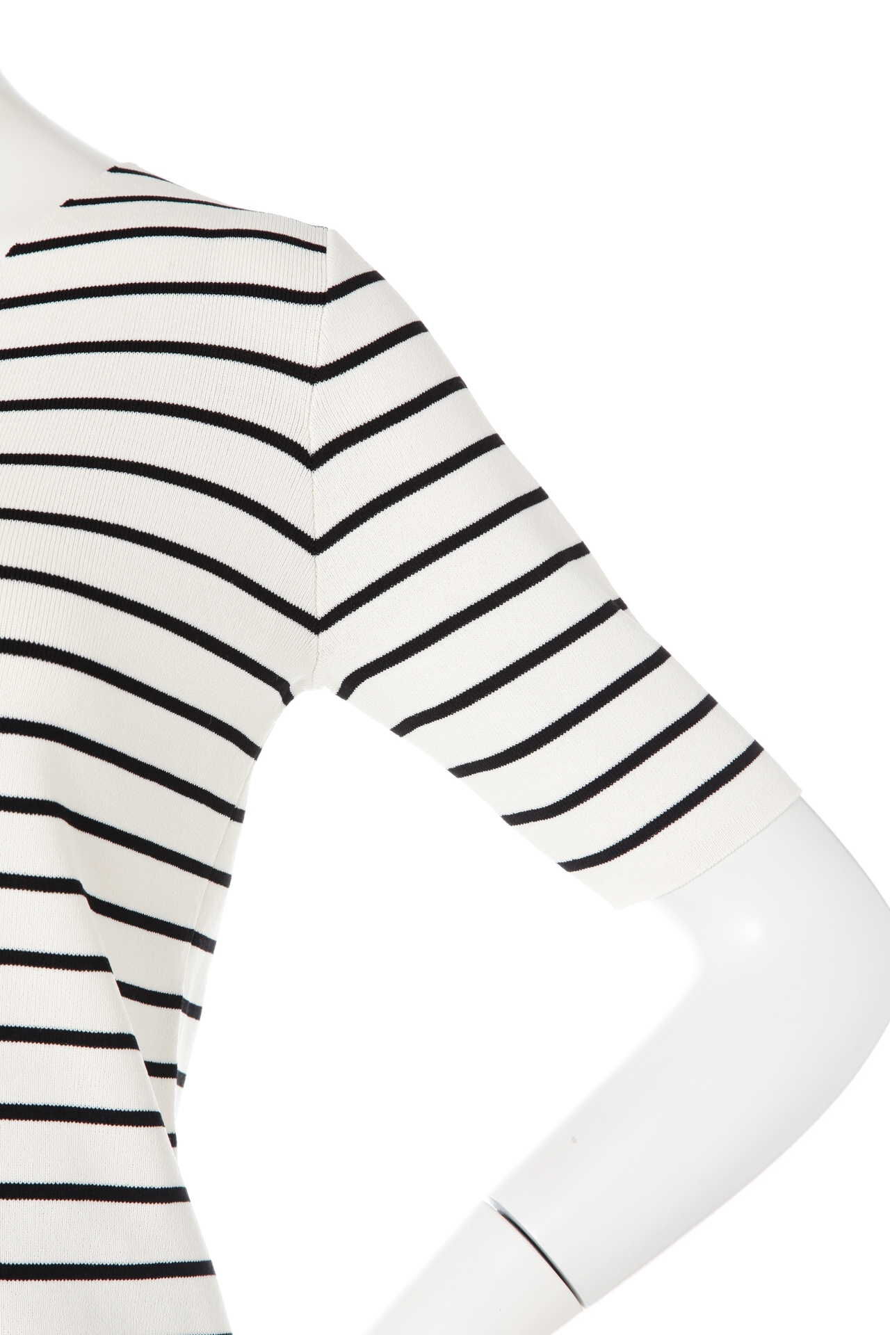  「総針Vネック5分袖ニット」|ニット・セーター|