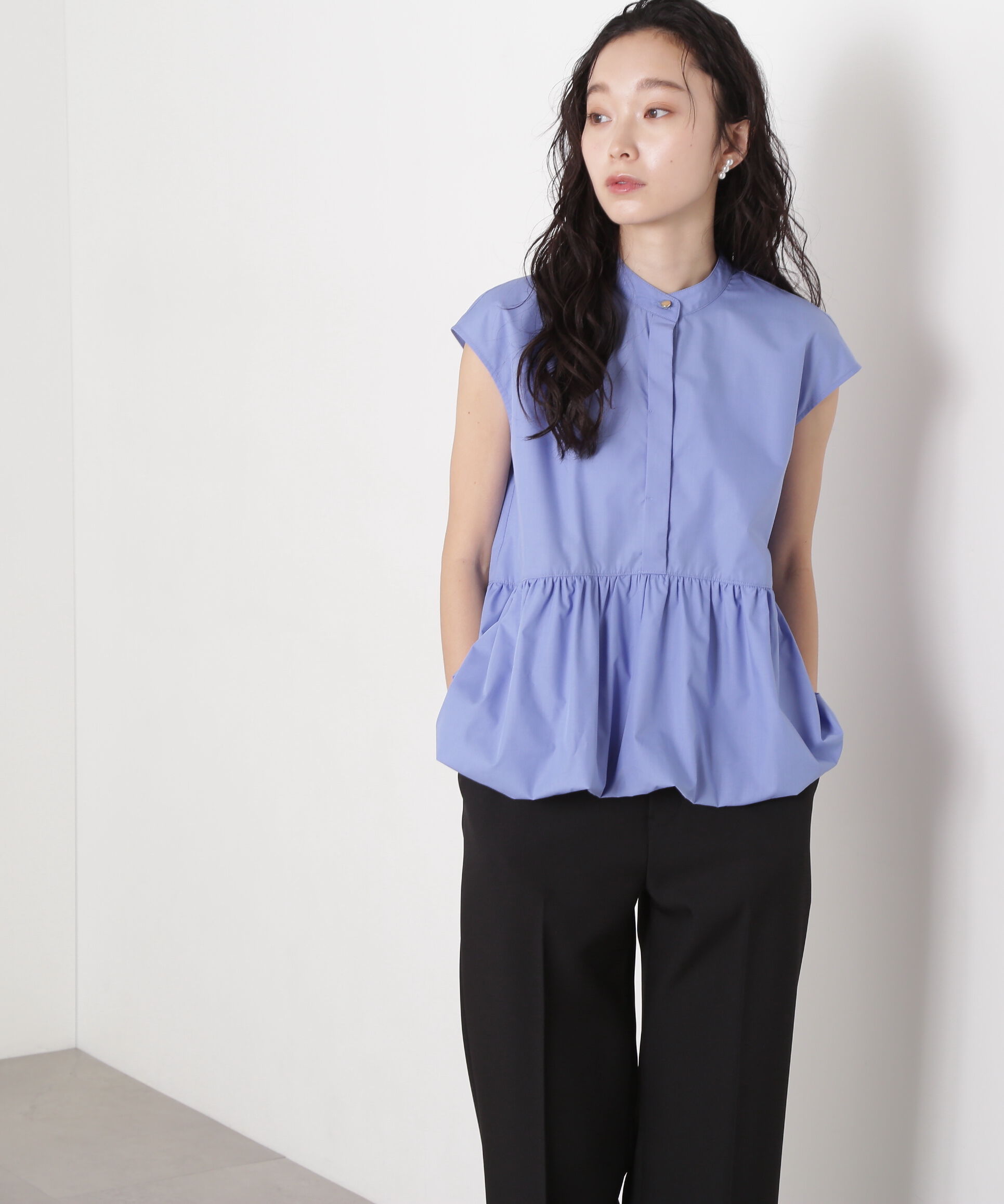  「バルーンペプラムブラウス」|シャツ・ブラウス|