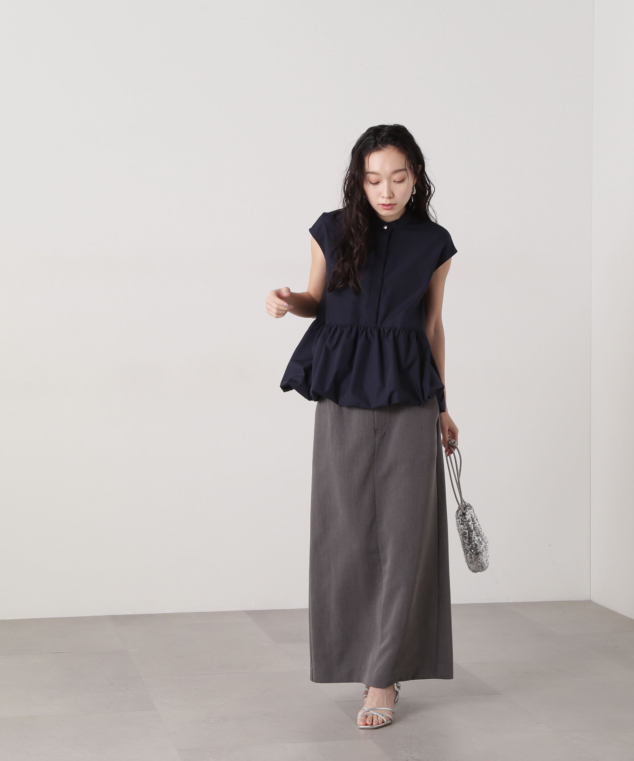  「バルーンペプラムブラウス」|シャツ・ブラウス|