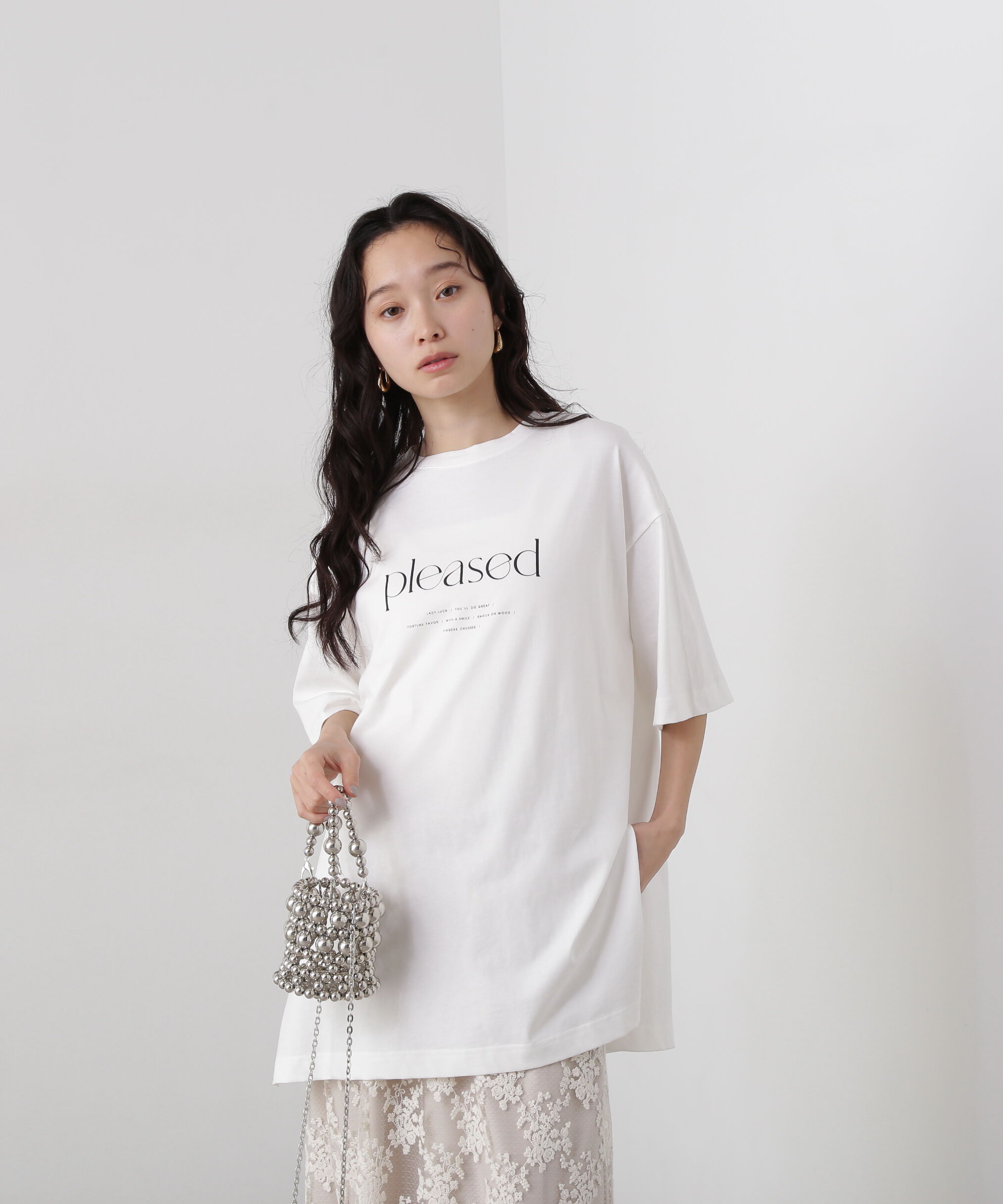  「オーバーサイズロゴプリントTシャツ」|Tシャツ・カットソー|