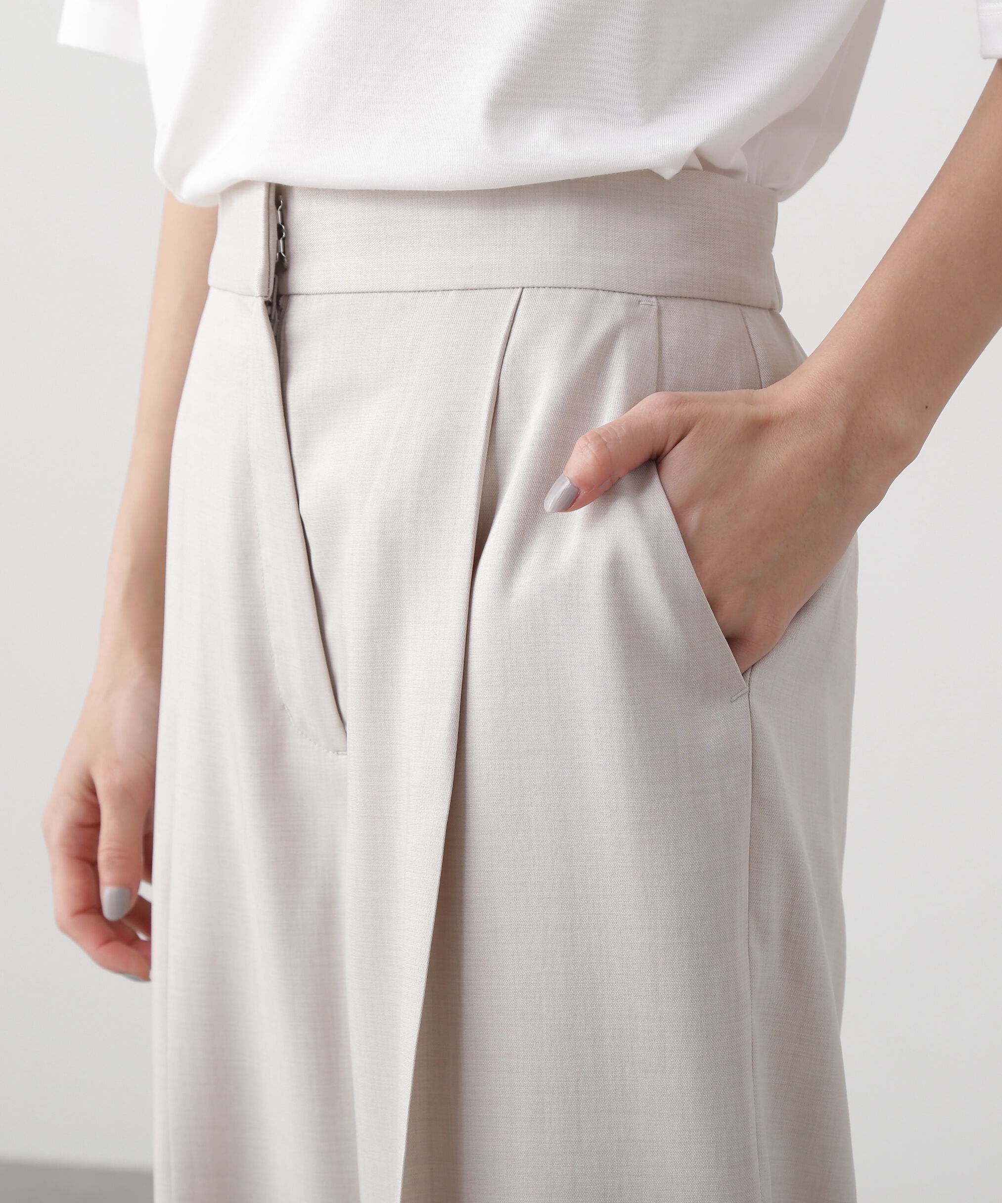  「リネンライクタックパンツ」|その他|