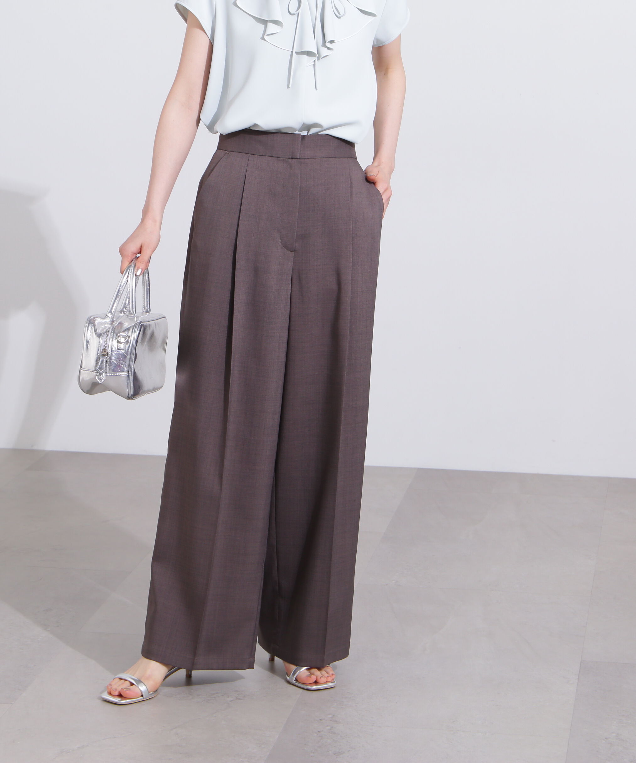  「リネンライクタックパンツ」|その他|