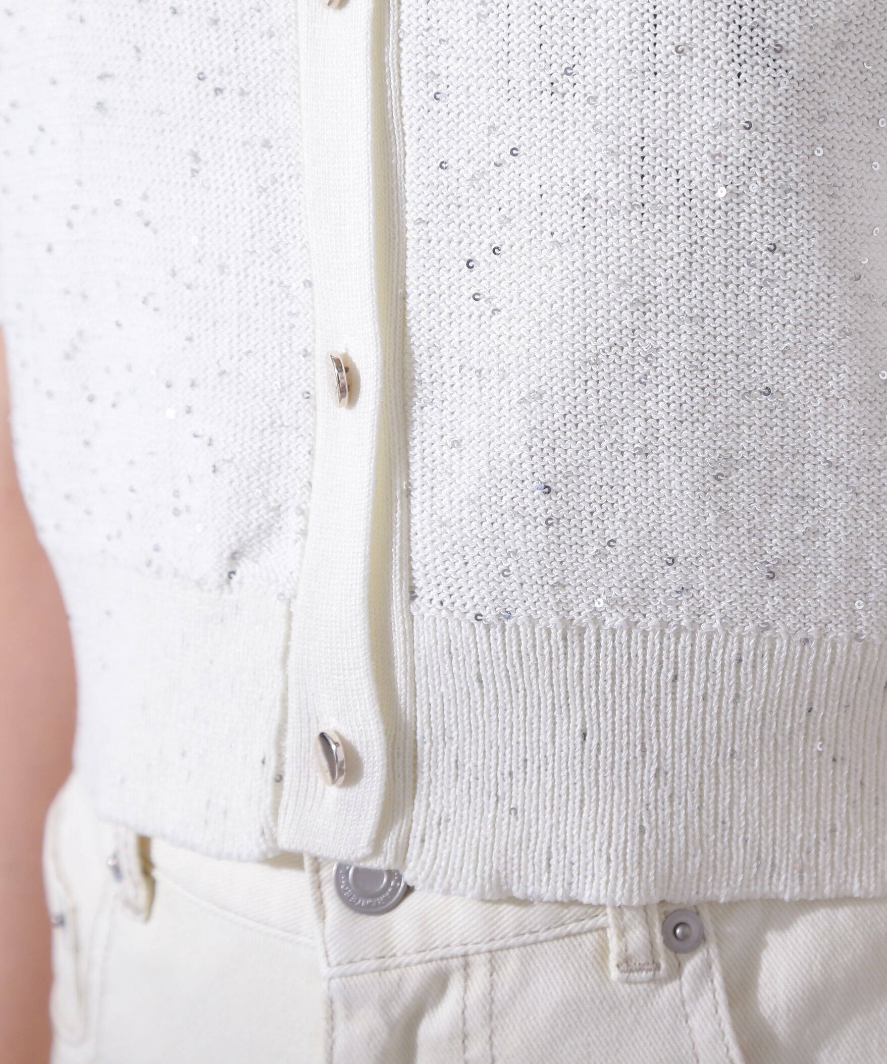  「スパンコールショートカーディガン」|ニット・セーター|