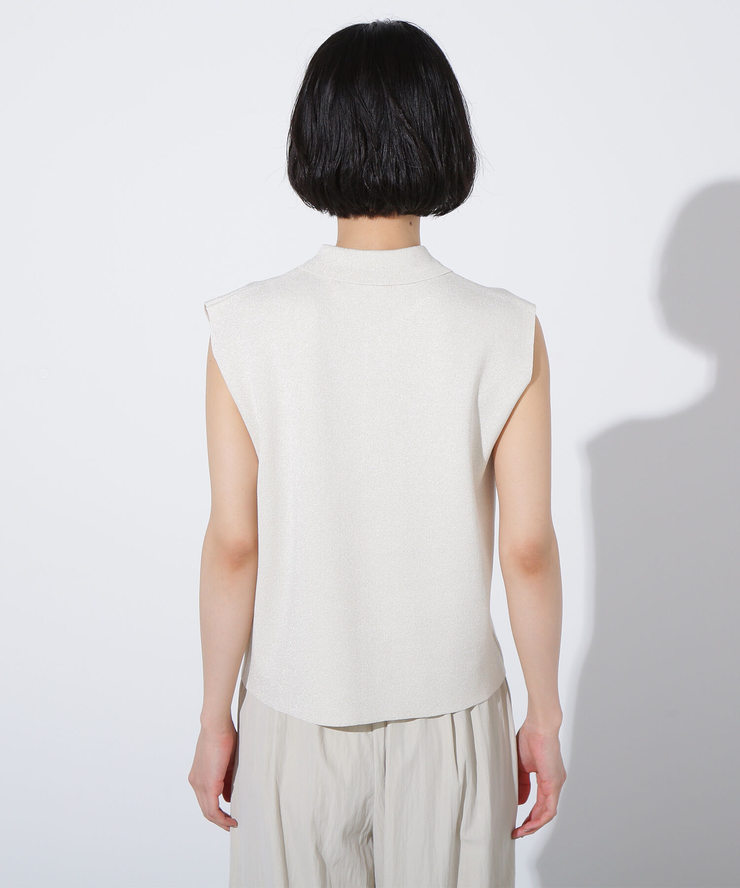  「ラメ混ポロエリニット」|ニット・セーター|