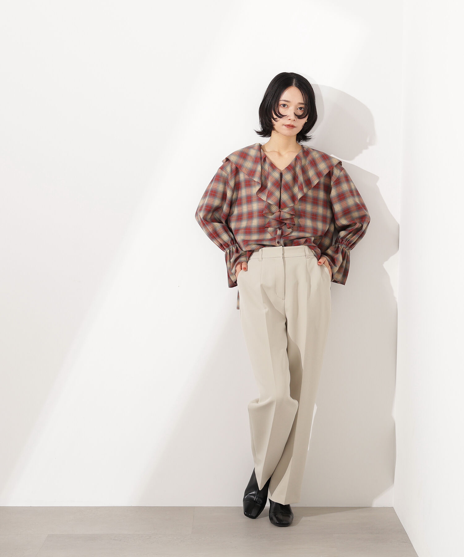  「ベーシックストレートパンツ」|その他|