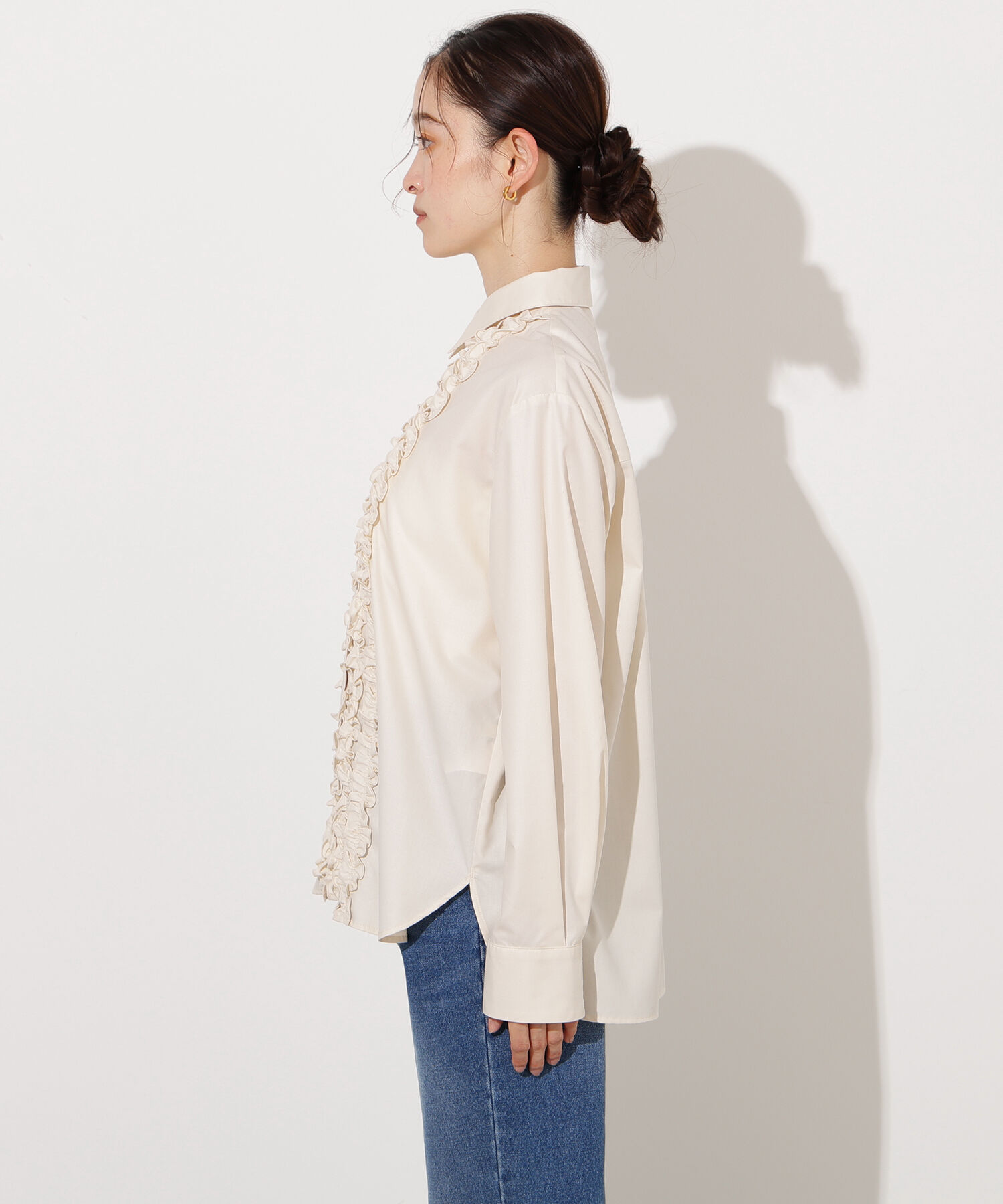  「フロントフリルブラウス」|シャツ・ブラウス|