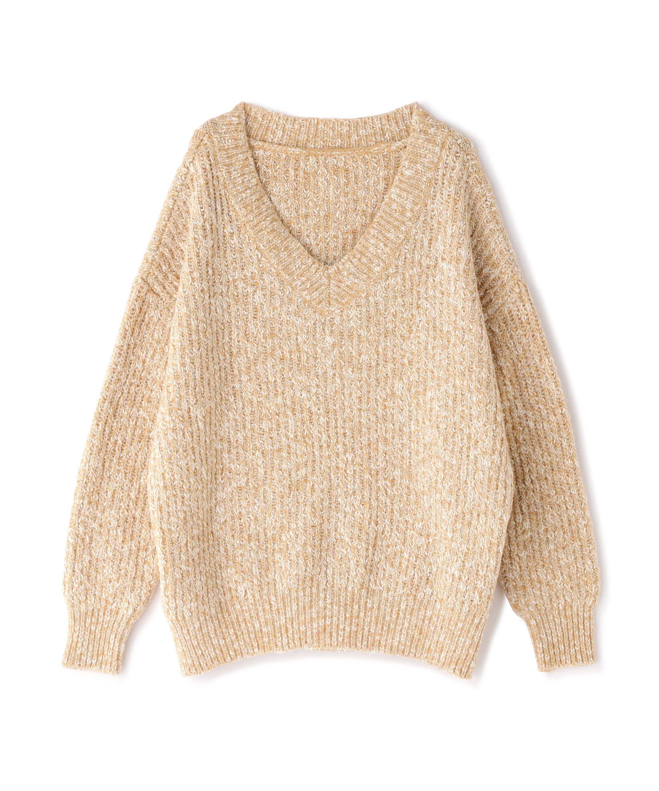  「メランジVネックニット」|ニット・セーター|