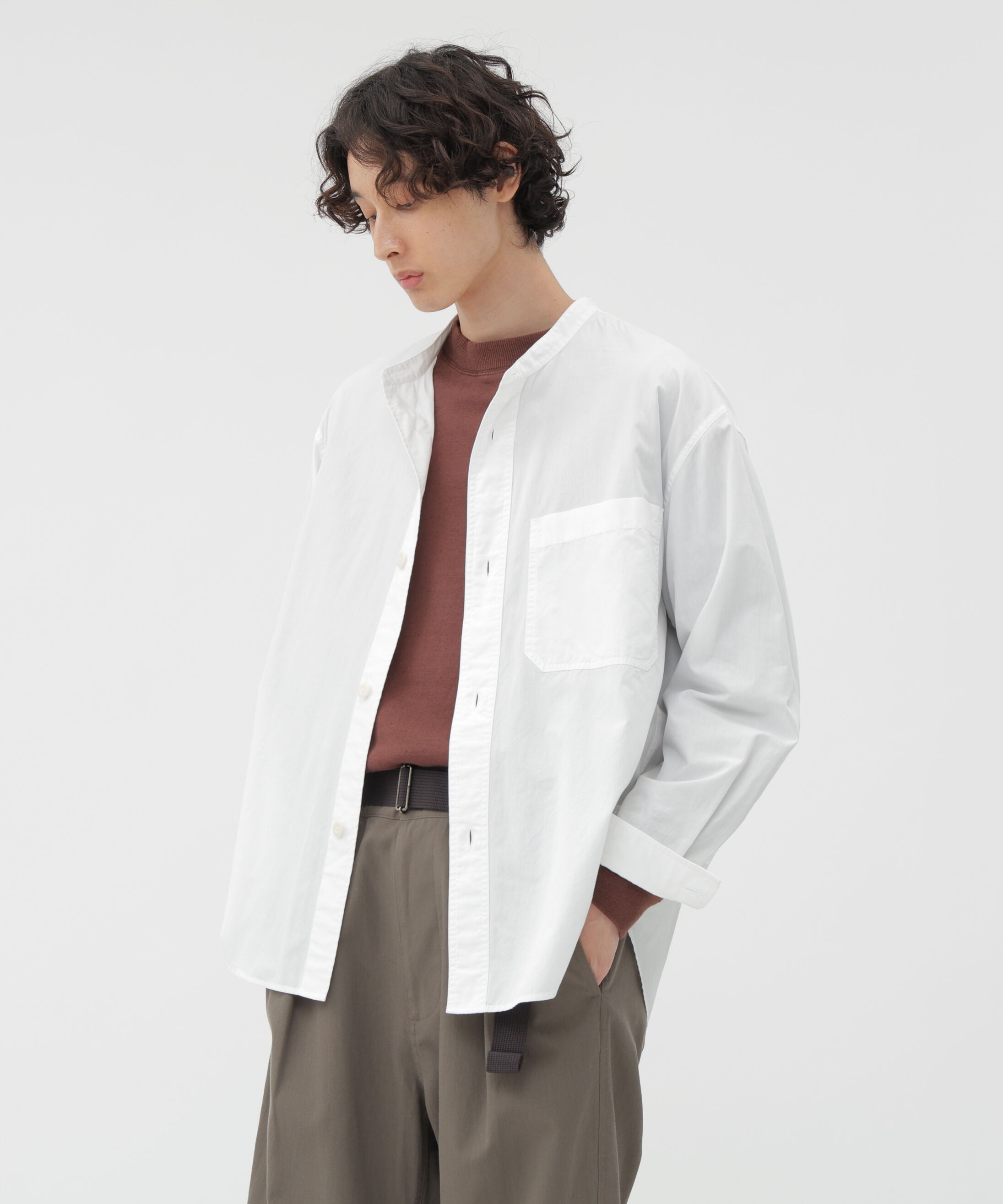MHL.「GARMENT DYE COTTON SHIRTING SHIRT」|シャツ・ブラウス|WHITE
