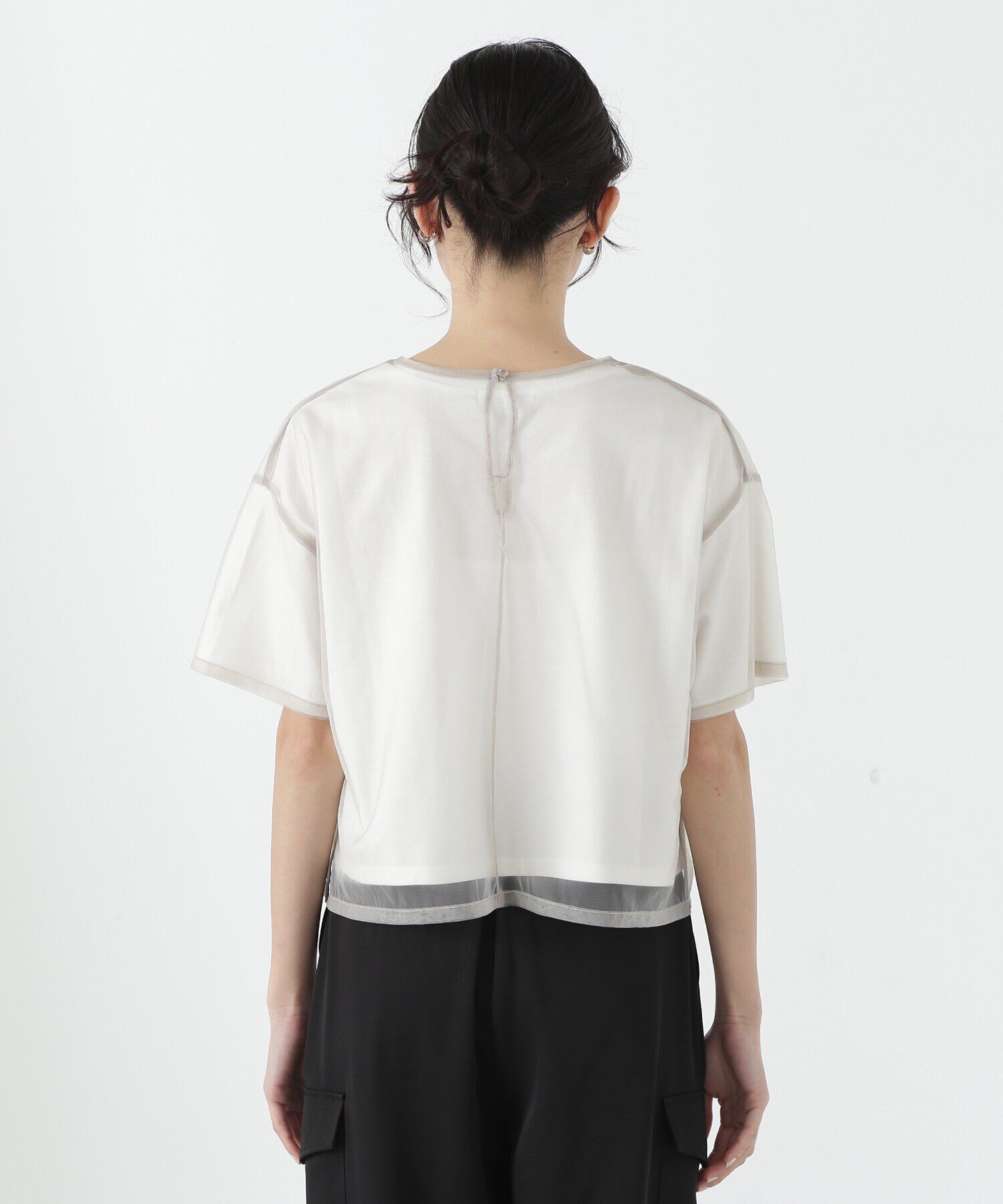  「チュールレイヤードカットソー」|Tシャツ・カットソー|