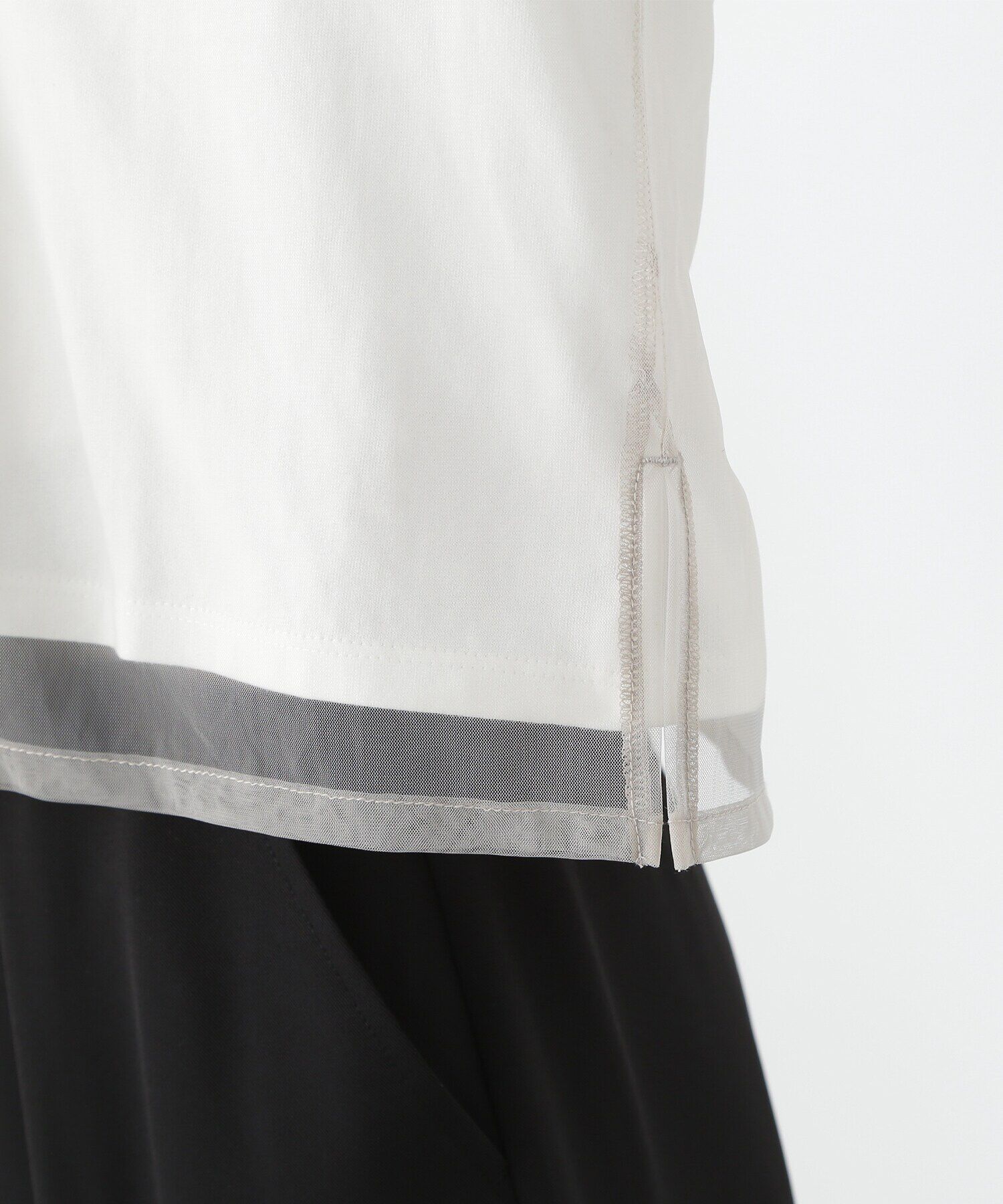  「チュールレイヤードカットソー」|Tシャツ・カットソー|