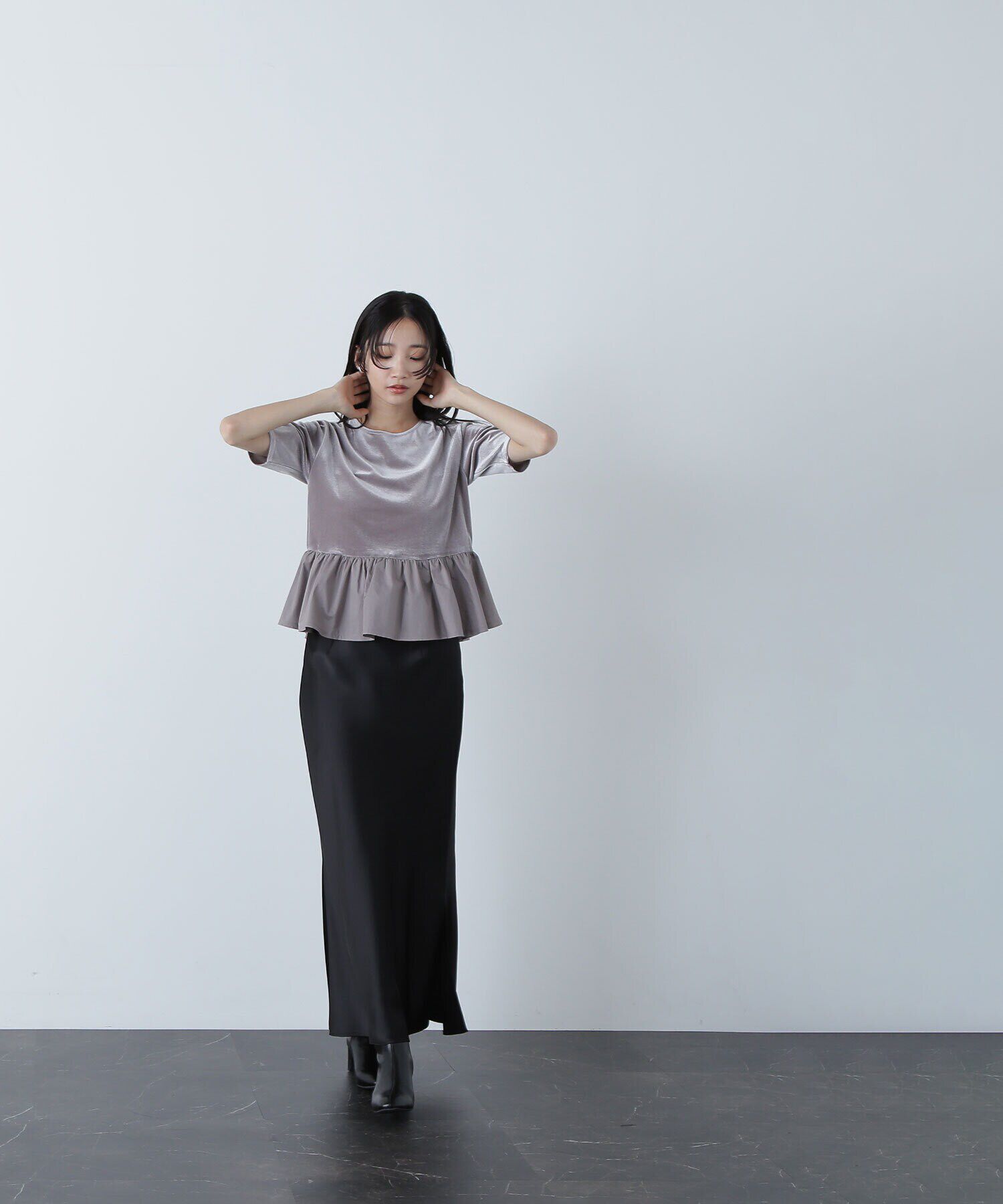  「サイドスリットバイアスナロースカート」|スカート|