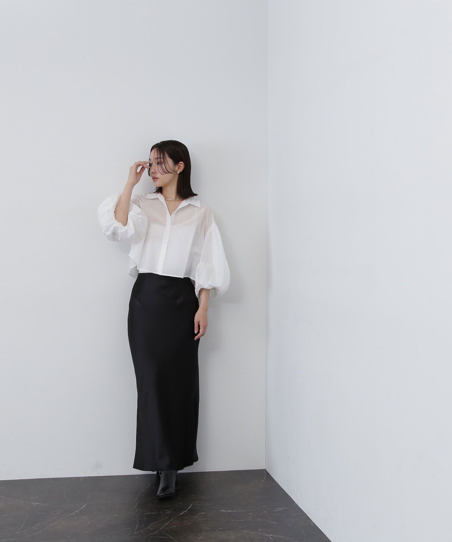  「サイドスリットバイアスナロースカート」|スカート|