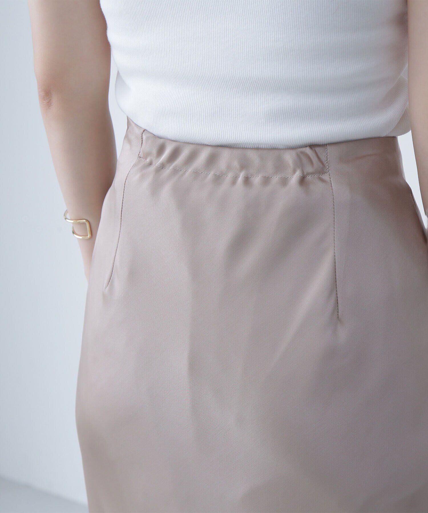  「サイドスリットバイアスナロースカート」|スカート|