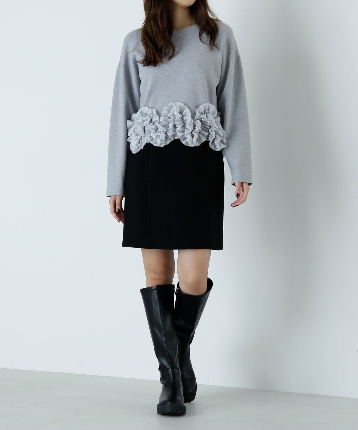  「切替ドビーミニスカート」|スカート|