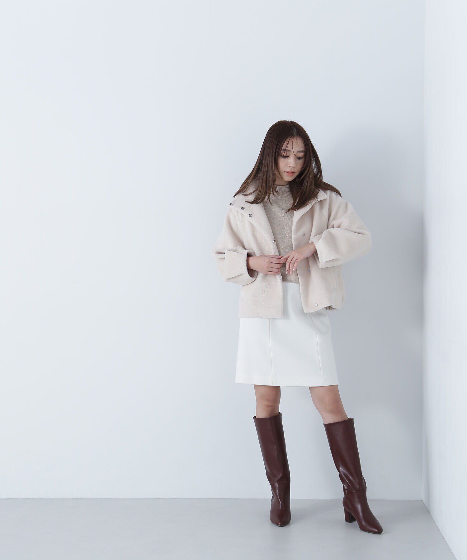  「切替ドビーミニスカート」|スカート|