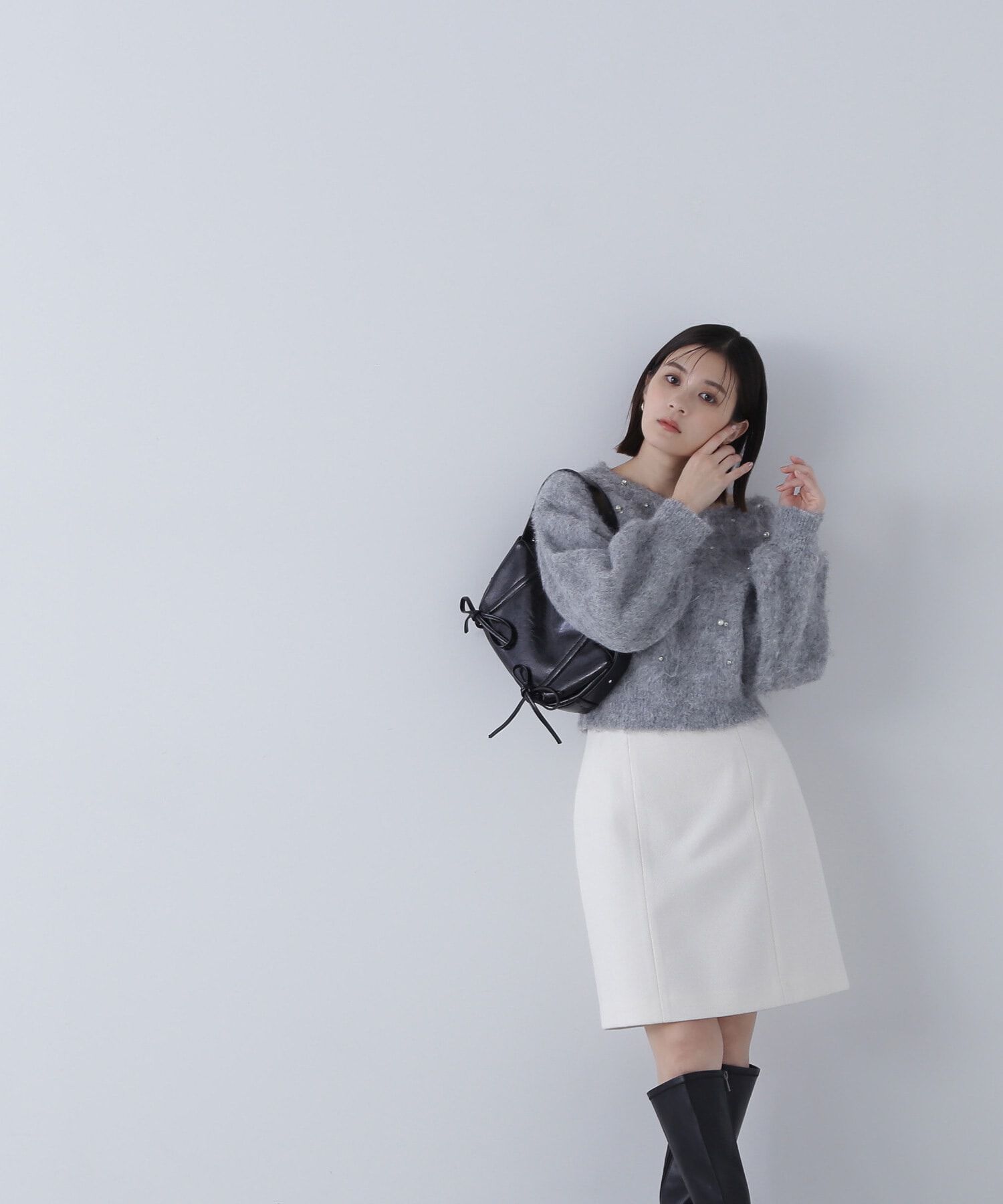  「切替ドビーミニスカート」|スカート|