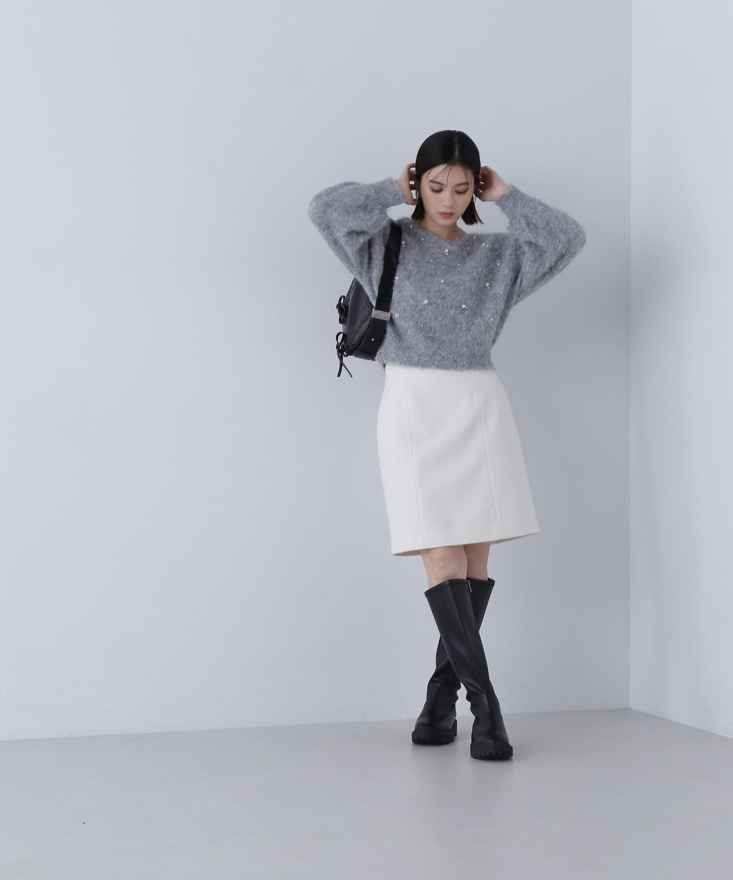  「切替ドビーミニスカート」|スカート|