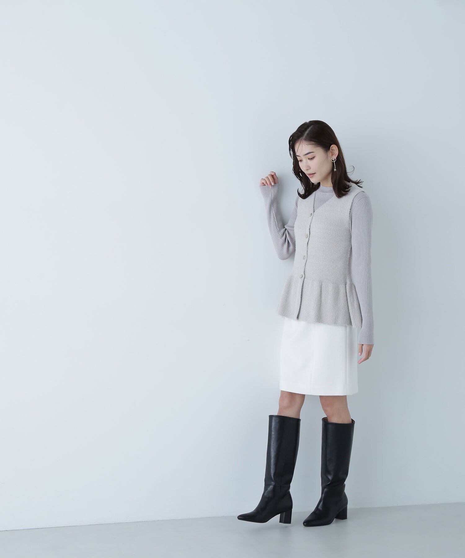  「切替ドビーミニスカート」|スカート|