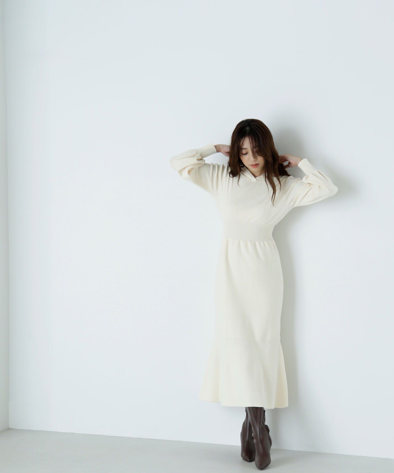  「フーディーニットワンピース」|ワンピース|