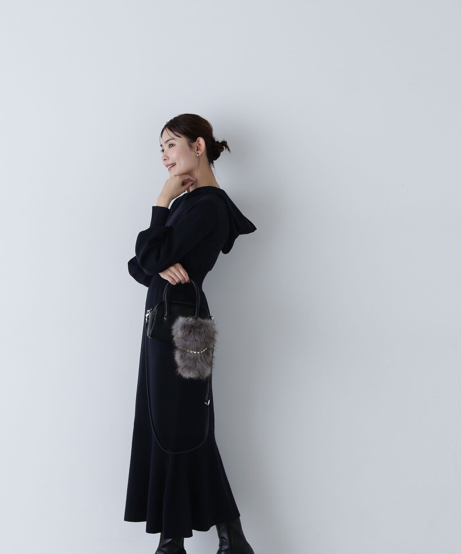  「フーディーニットワンピース」|ワンピース|