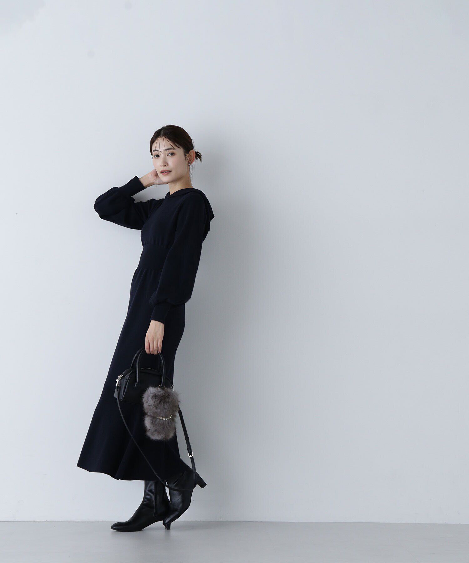  「フーディーニットワンピース」|ワンピース|