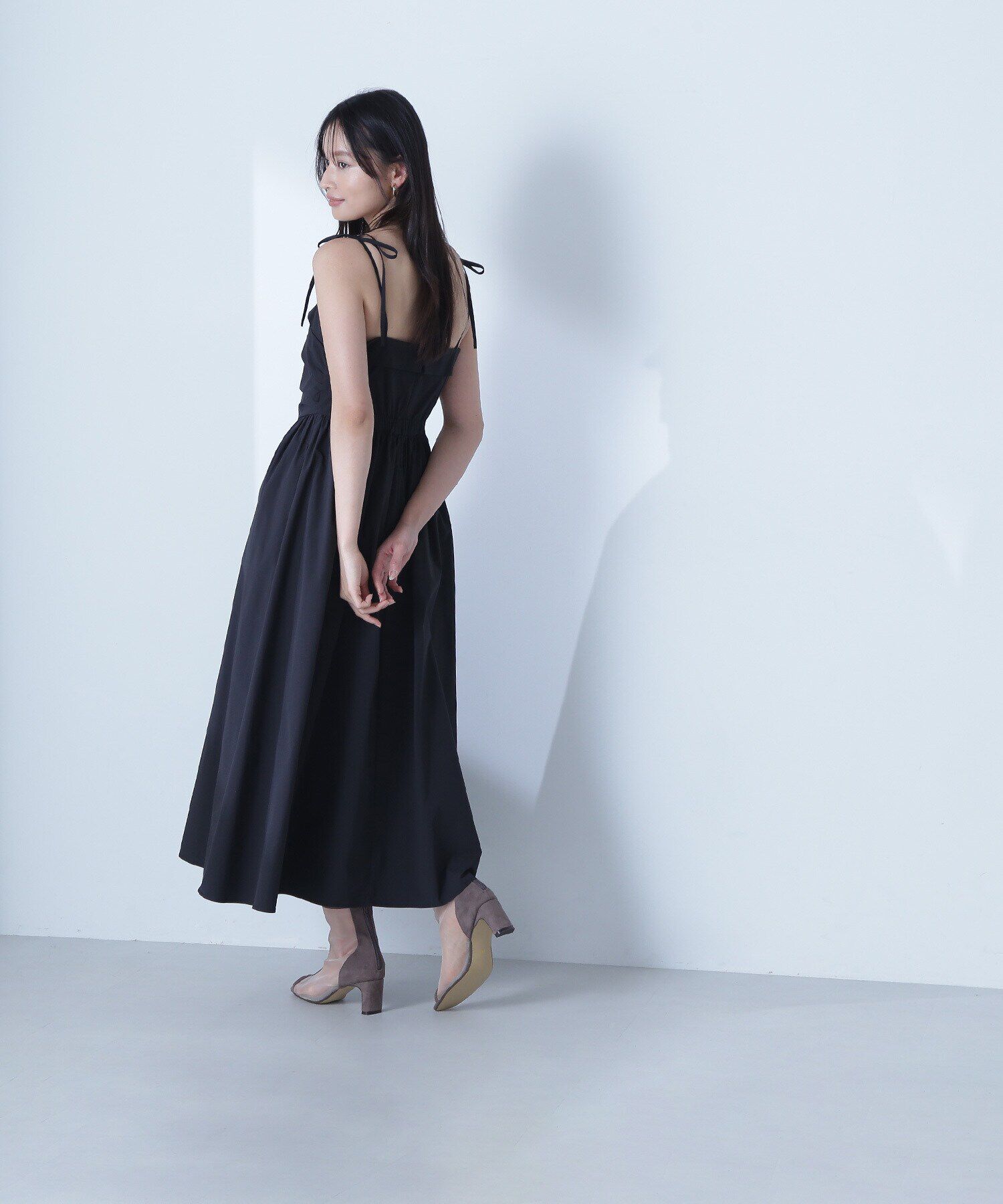  「ギャザータフタキャミワンピース」|ワンピース|