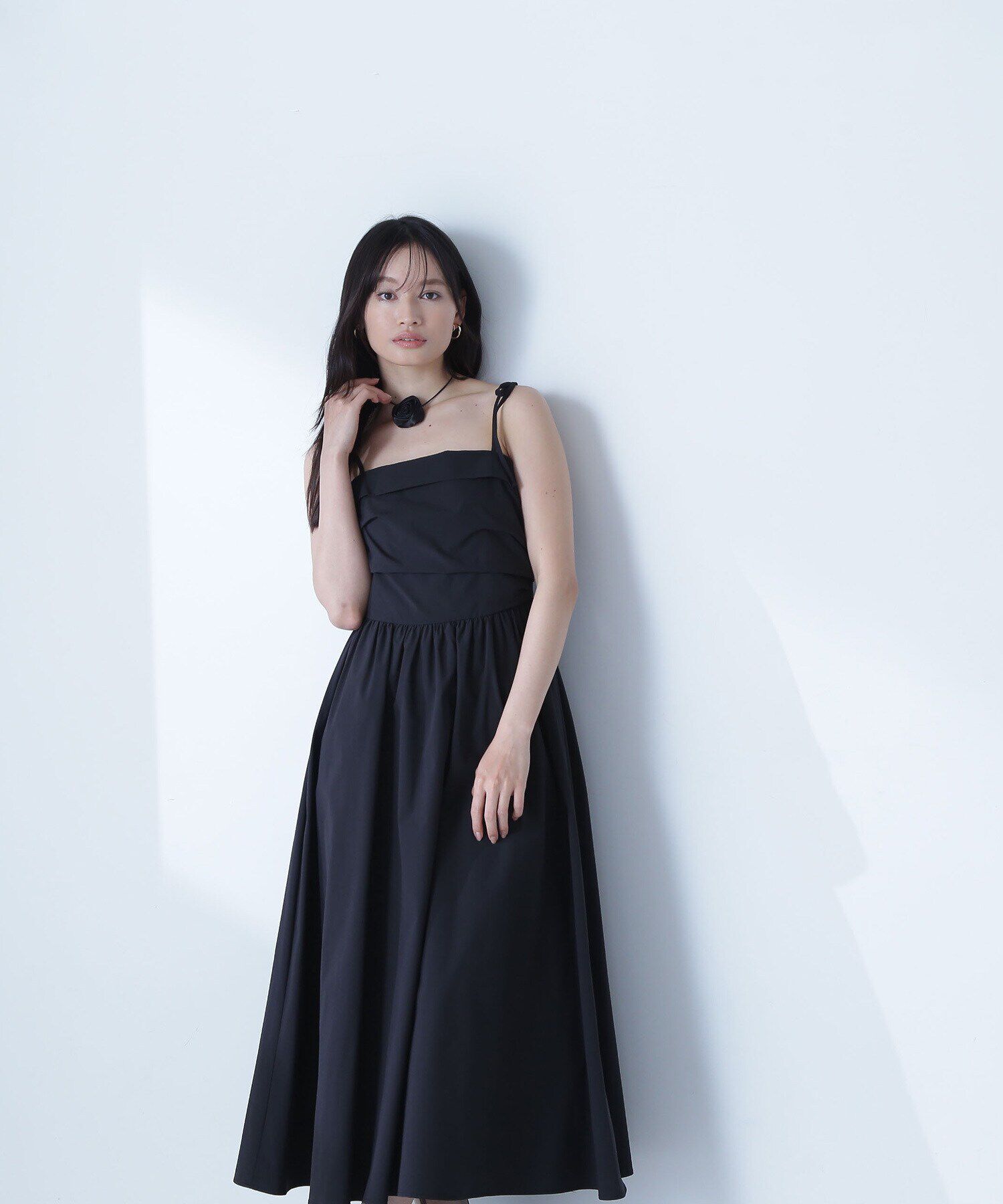  「ギャザータフタキャミワンピース」|ワンピース|