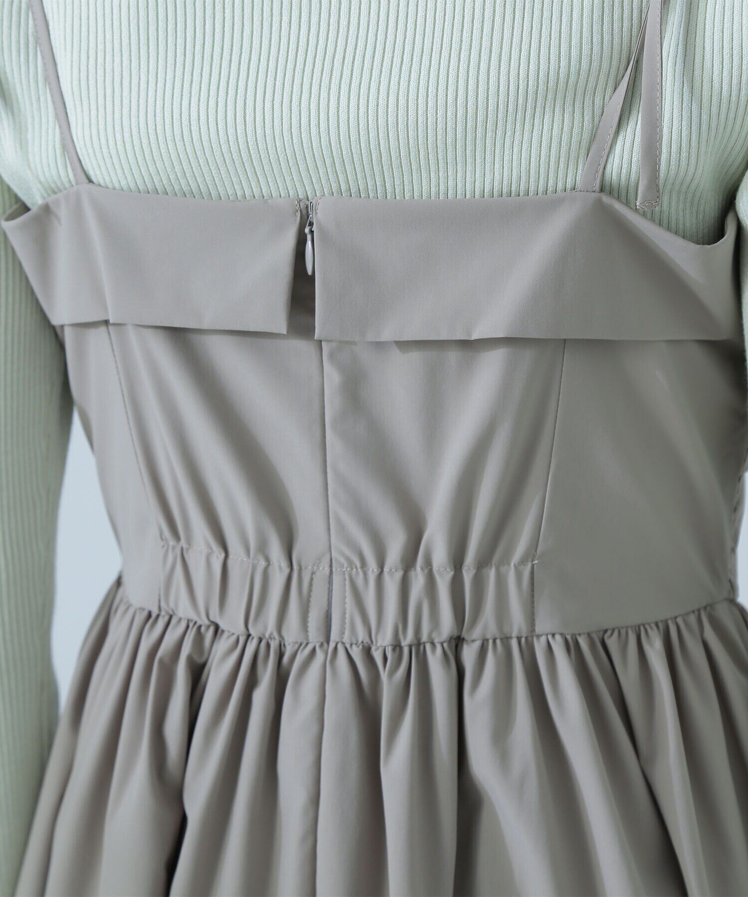  「ギャザータフタキャミワンピース」|ワンピース|