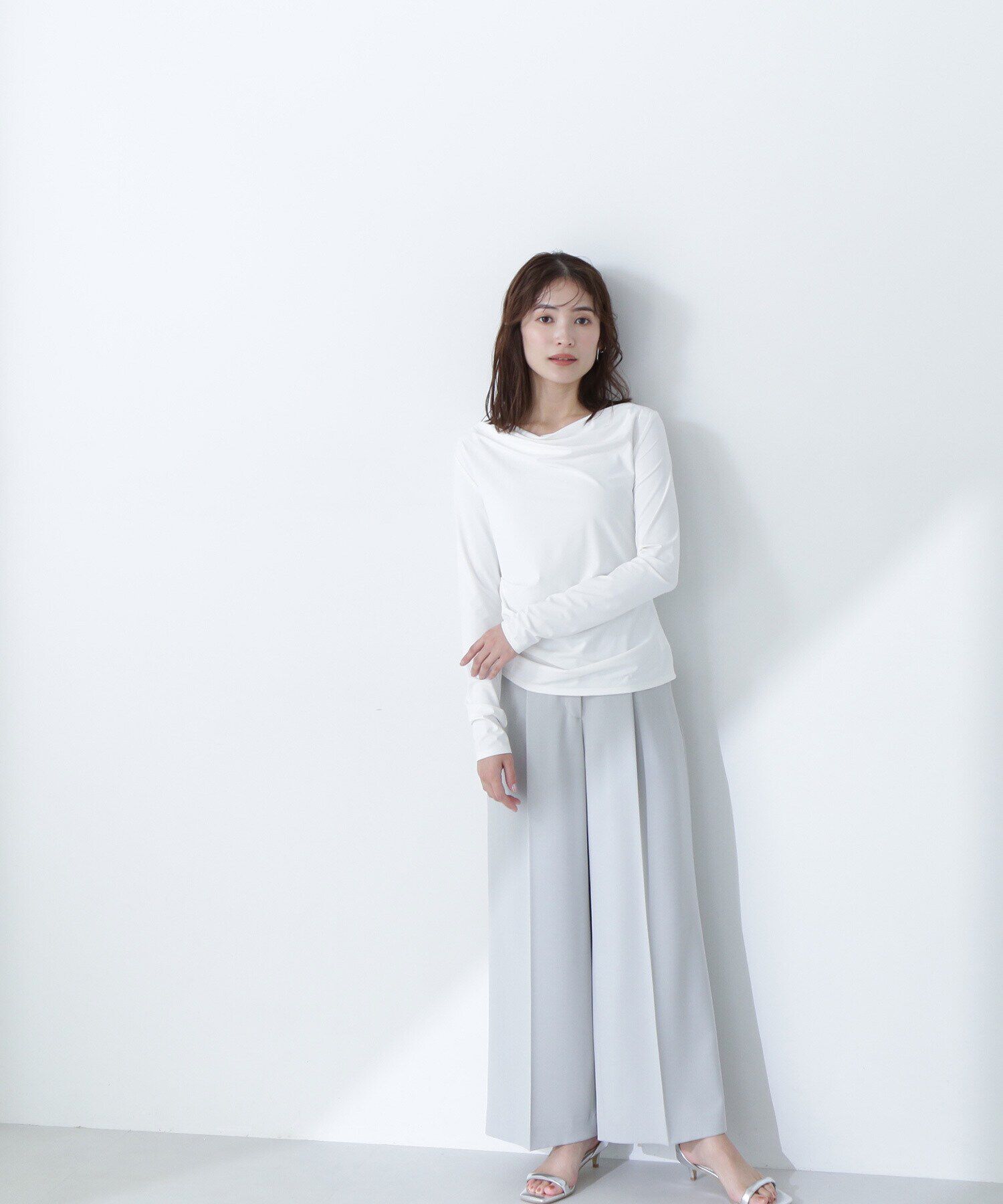  「ドレープネックカットソー」|Tシャツ・カットソー|