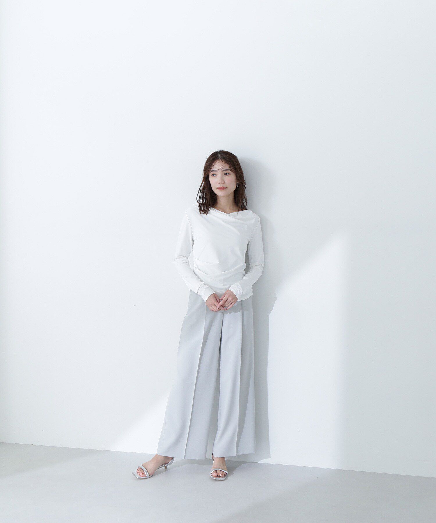  「ドレープネックカットソー」|Tシャツ・カットソー|