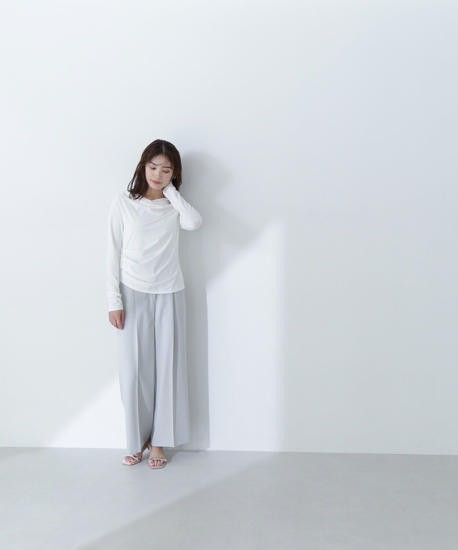  「ドレープネックカットソー」|Tシャツ・カットソー|