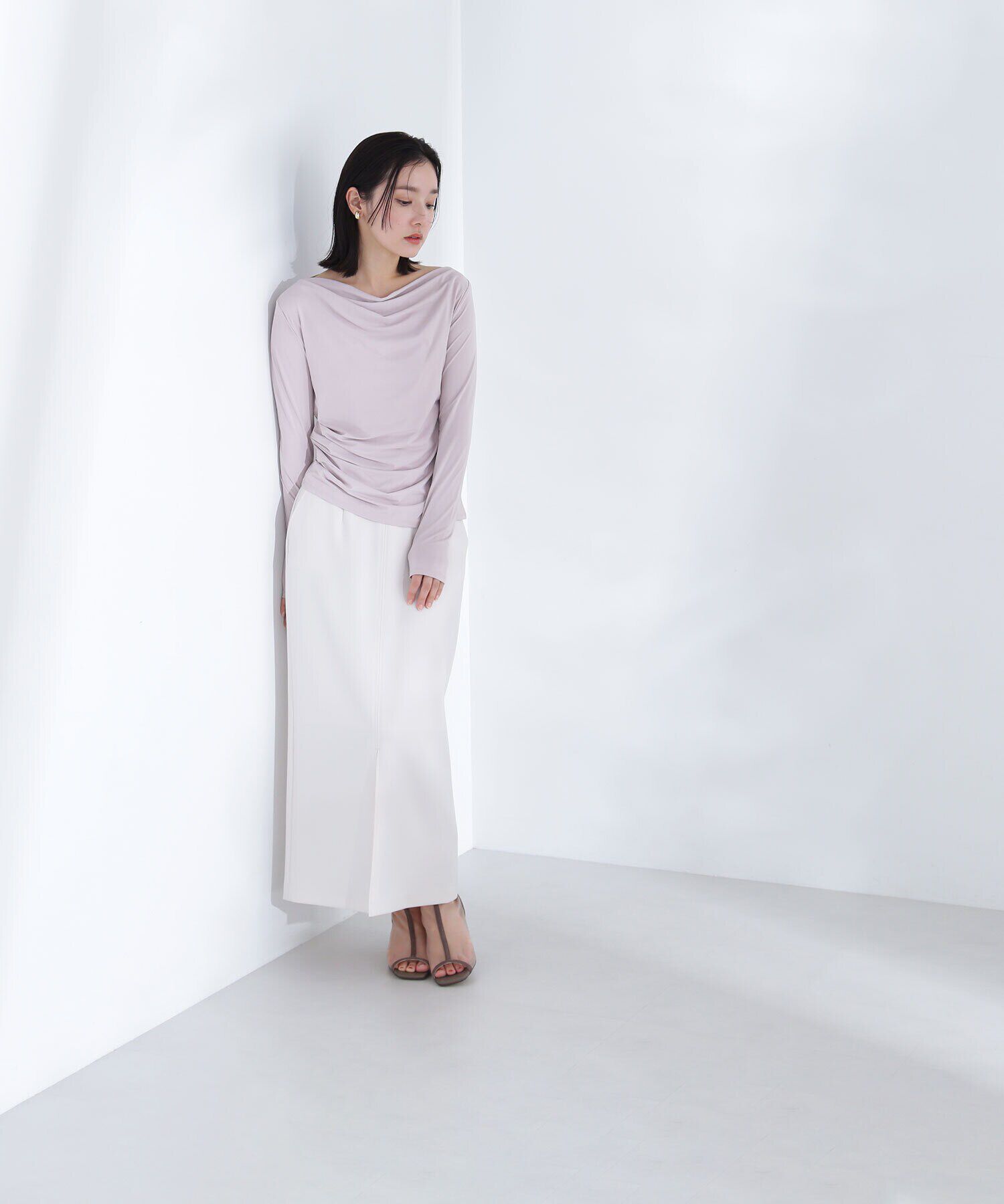  「ドレープネックカットソー」|Tシャツ・カットソー|