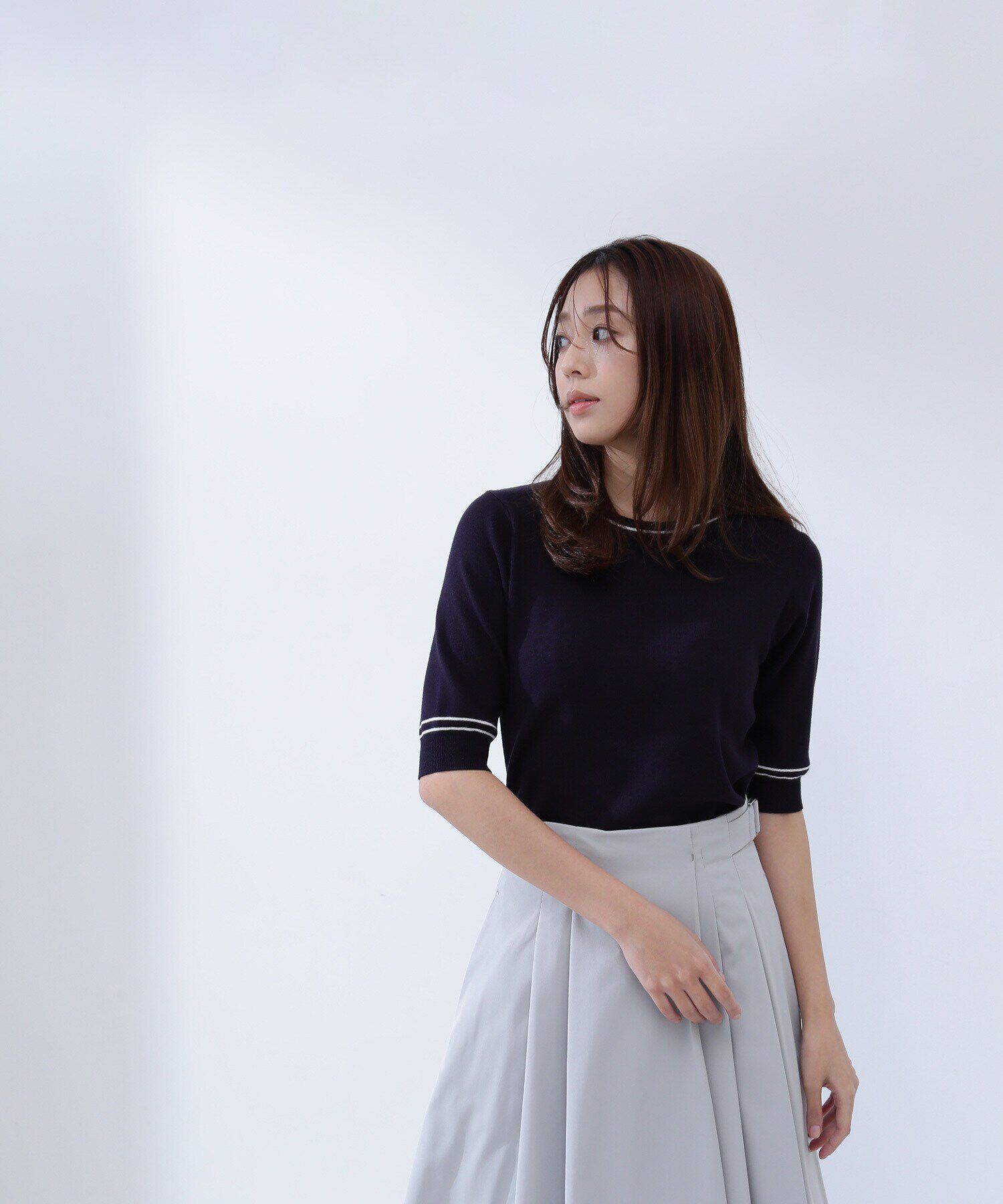  「総針ベーシックシリーズ クルーネックニット」|ニット・セーター|