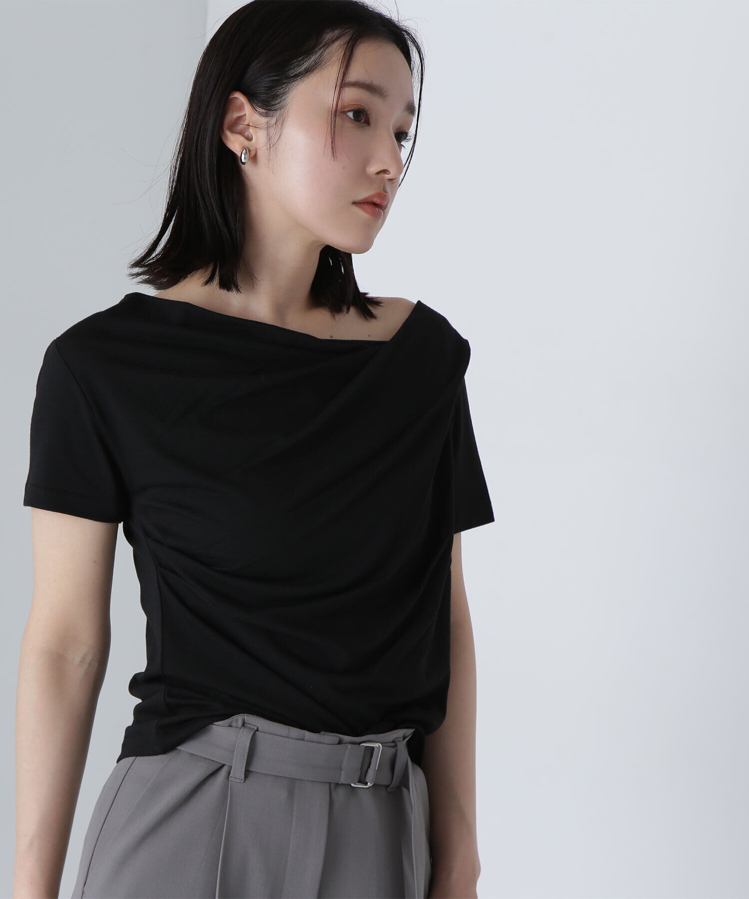  「ドレープデザイントップス」|Tシャツ・カットソー|クロ