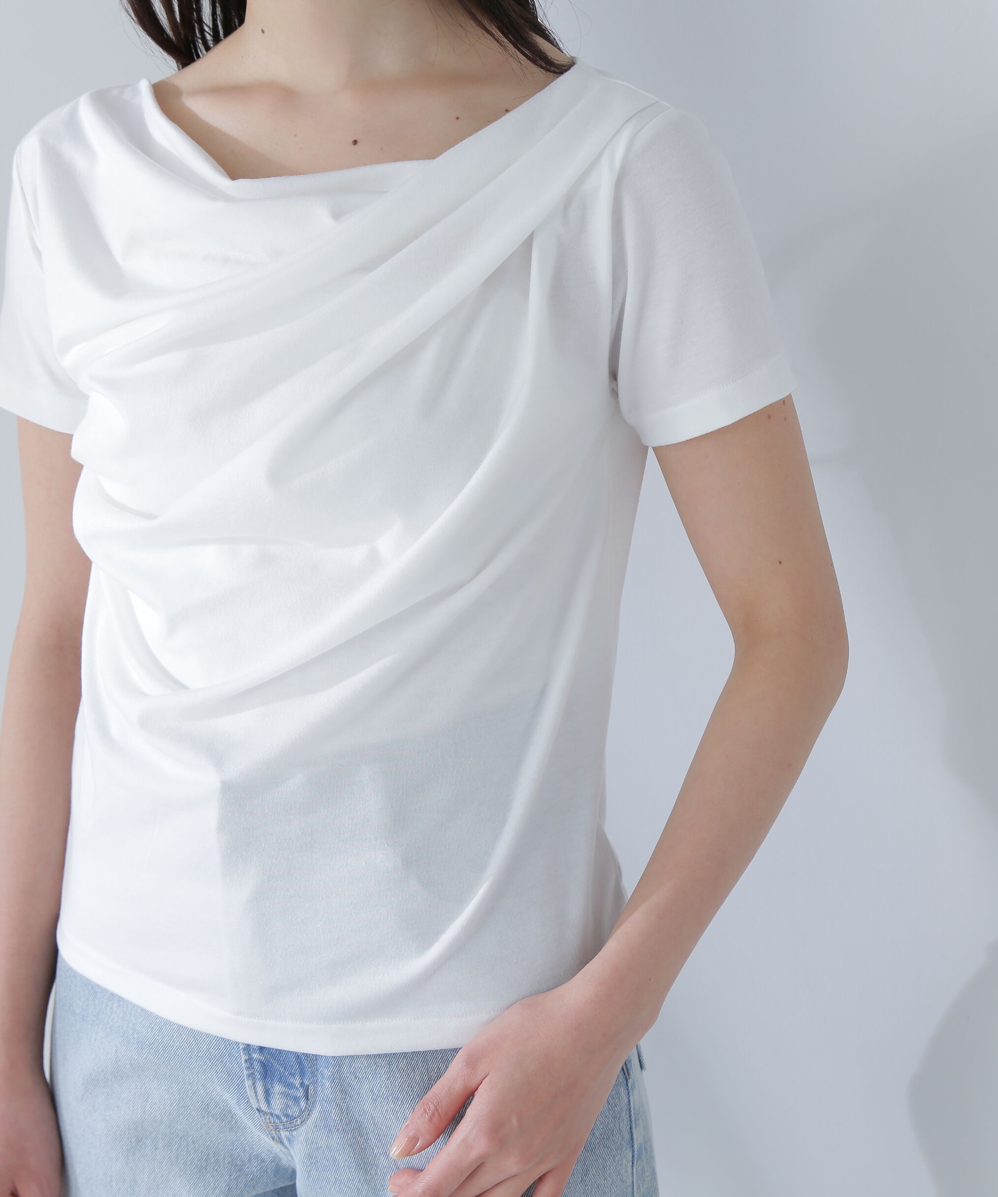 「ドレープデザイントップス」|Tシャツ・カットソー|
