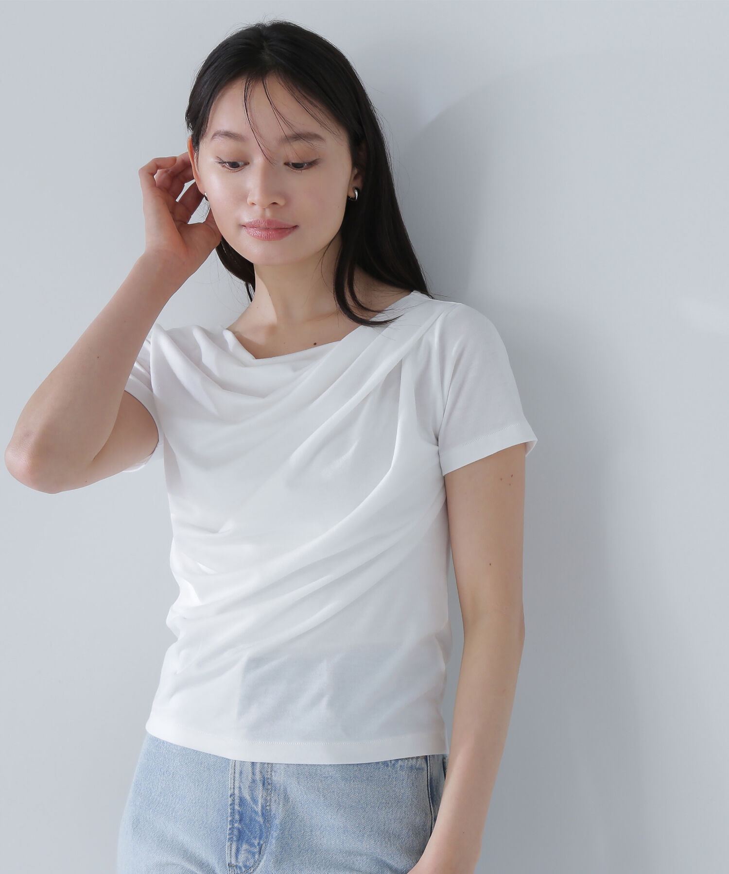  「ドレープデザイントップス」|Tシャツ・カットソー|