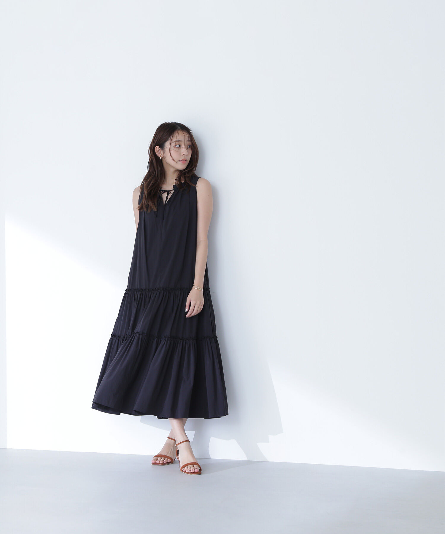  「タフタギャザーワンピース」|ワンピース|