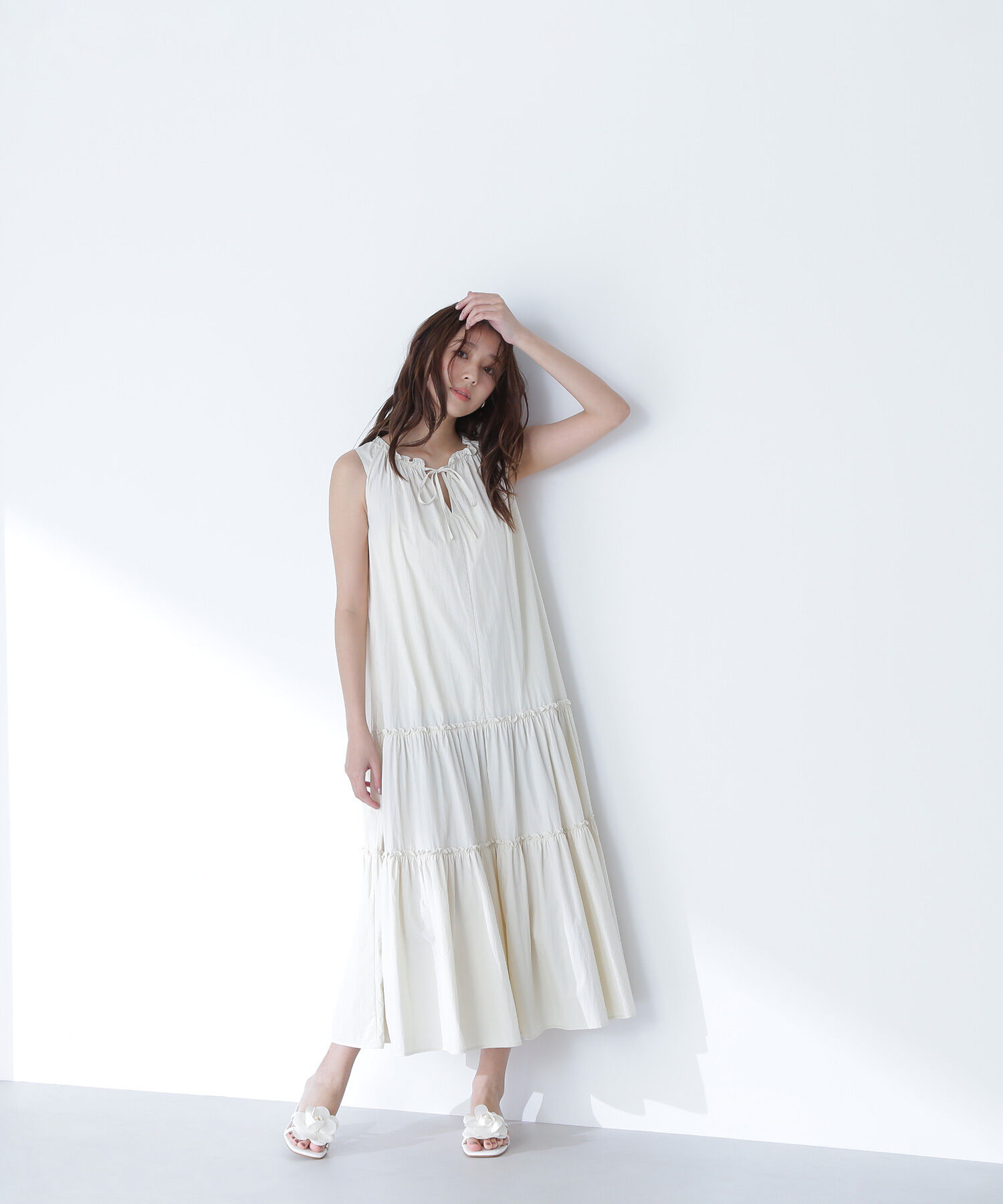  「タフタギャザーワンピース」|ワンピース|