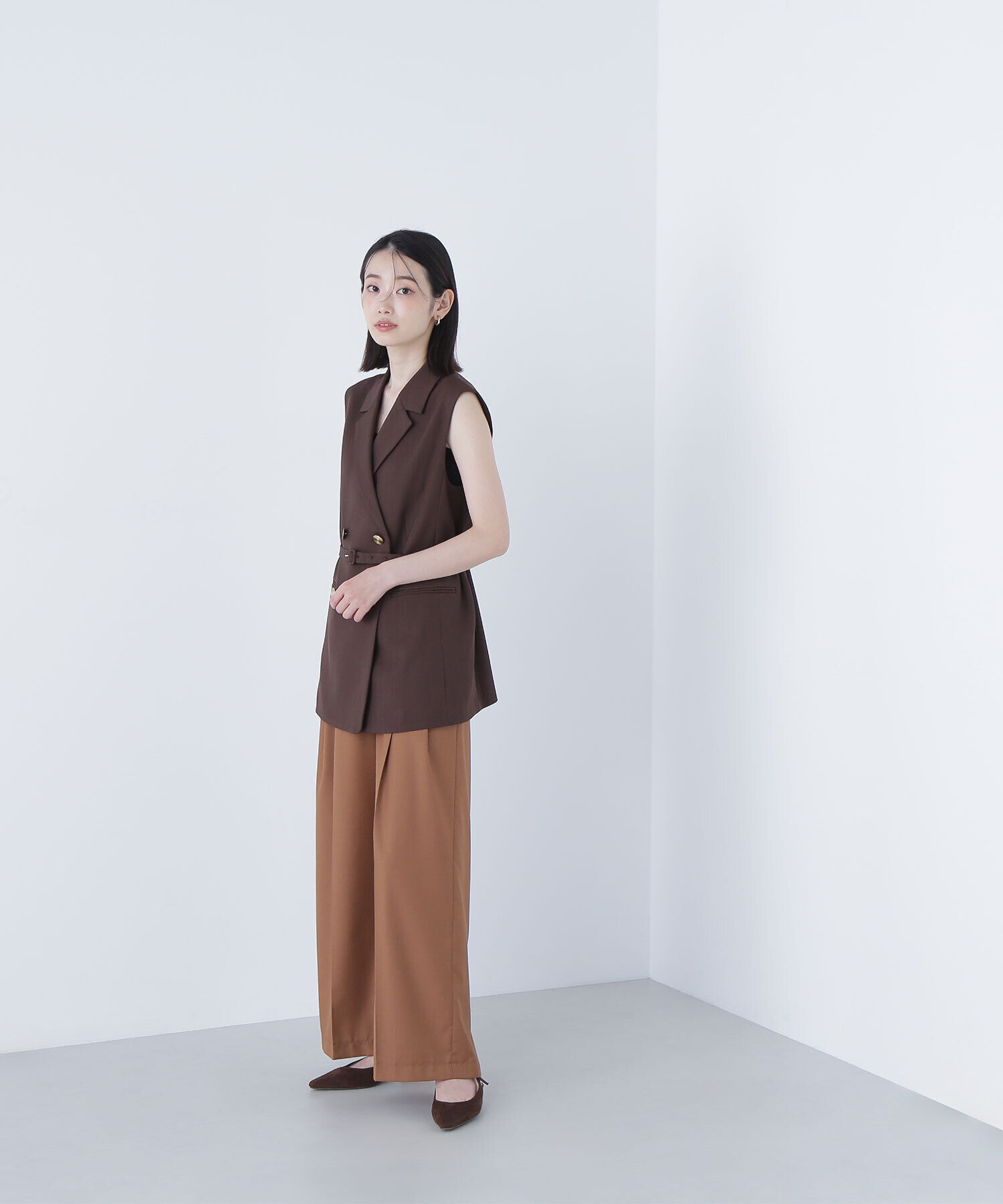  「デザインベルトワイドパンツ」|その他|