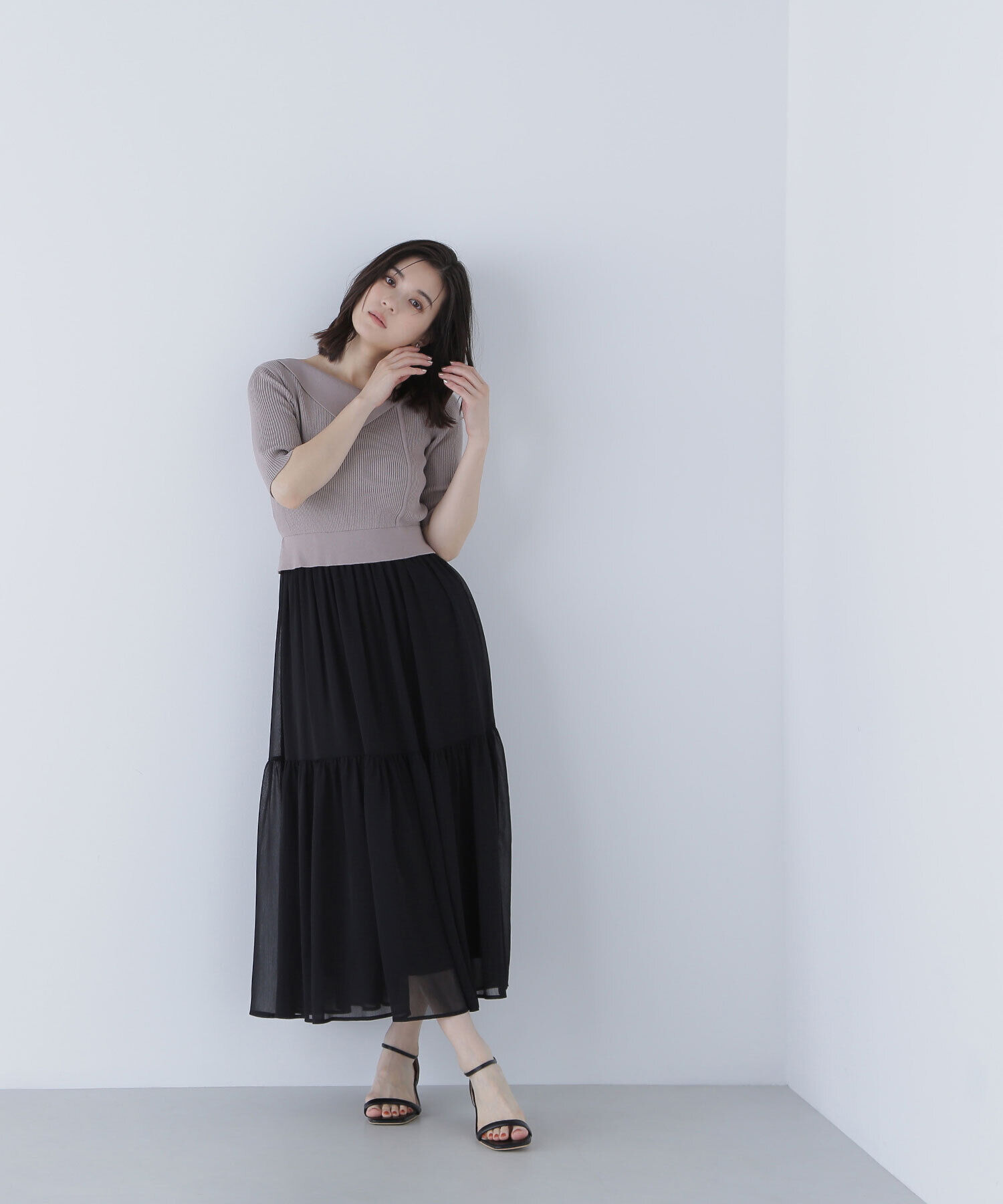  「アシメカラードッキングワンピース」|ワンピース|